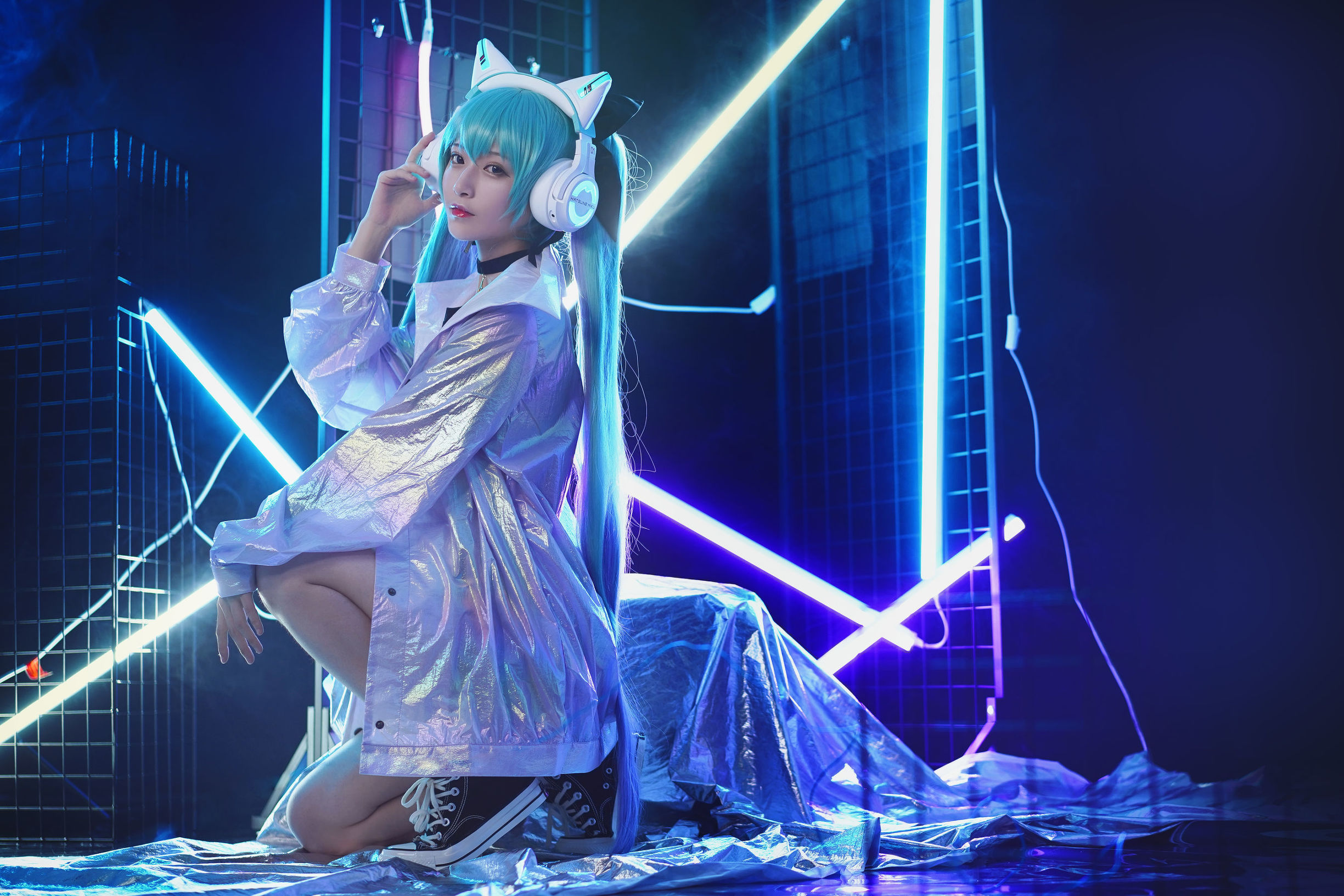 [Cosplay写真] 动漫博主铁板烧鬼舞w - 妖舞耳机miku