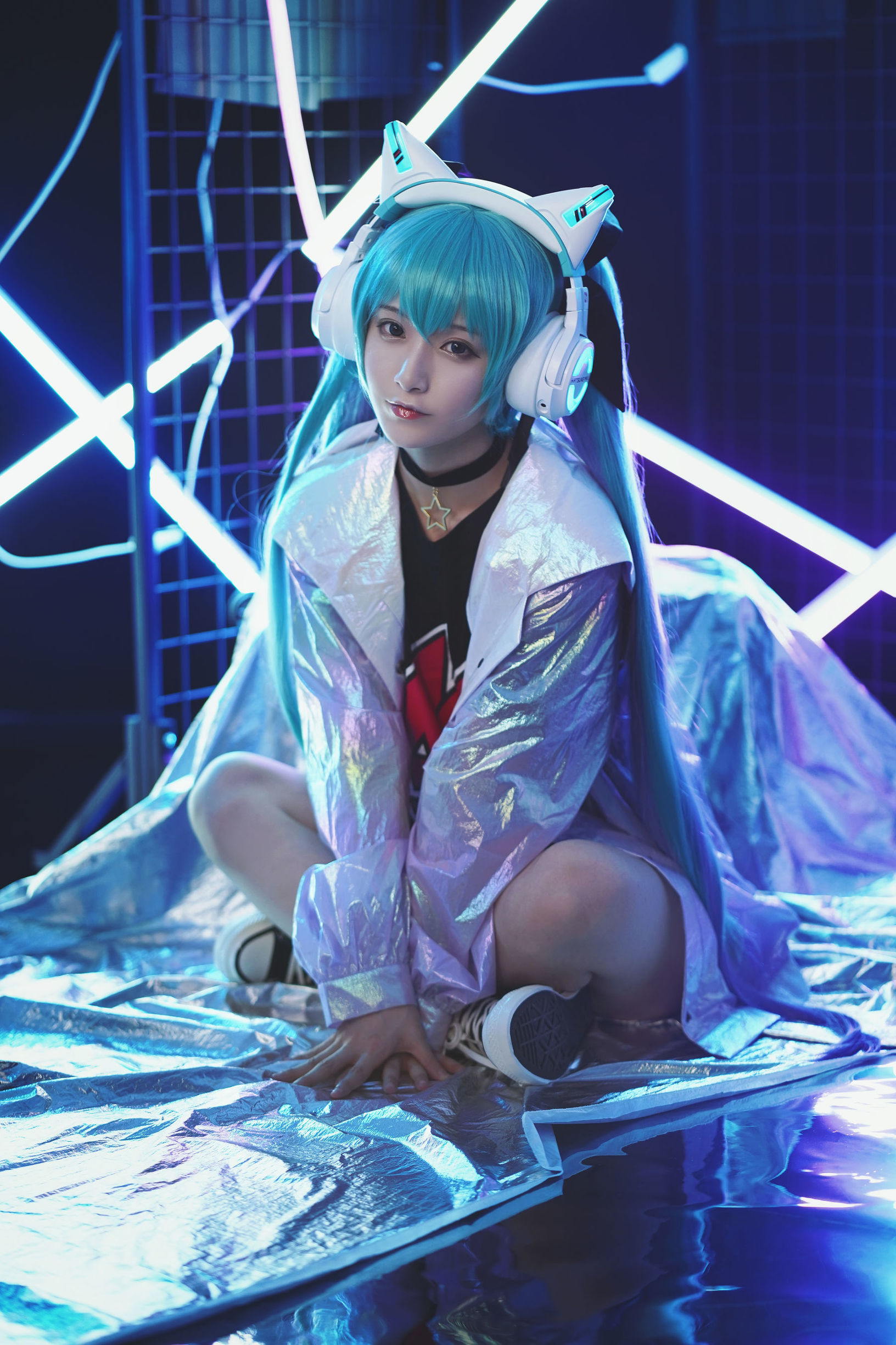 [Cosplay写真] 动漫博主铁板烧鬼舞w - 妖舞耳机miku