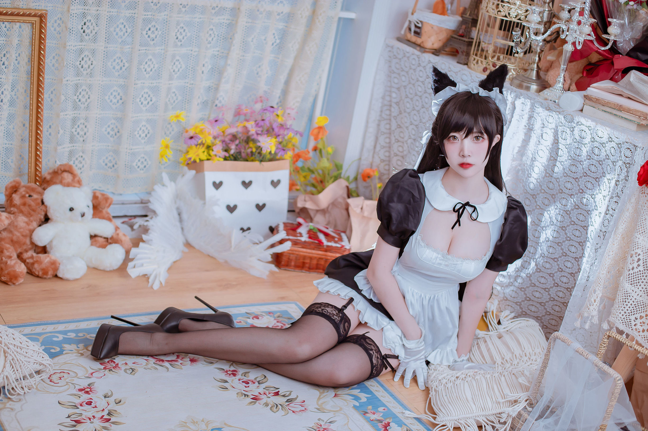 Cosplay寫真] 人氣Coser二佐Nisa - 犬之眷之碧藍愛宕 女僕