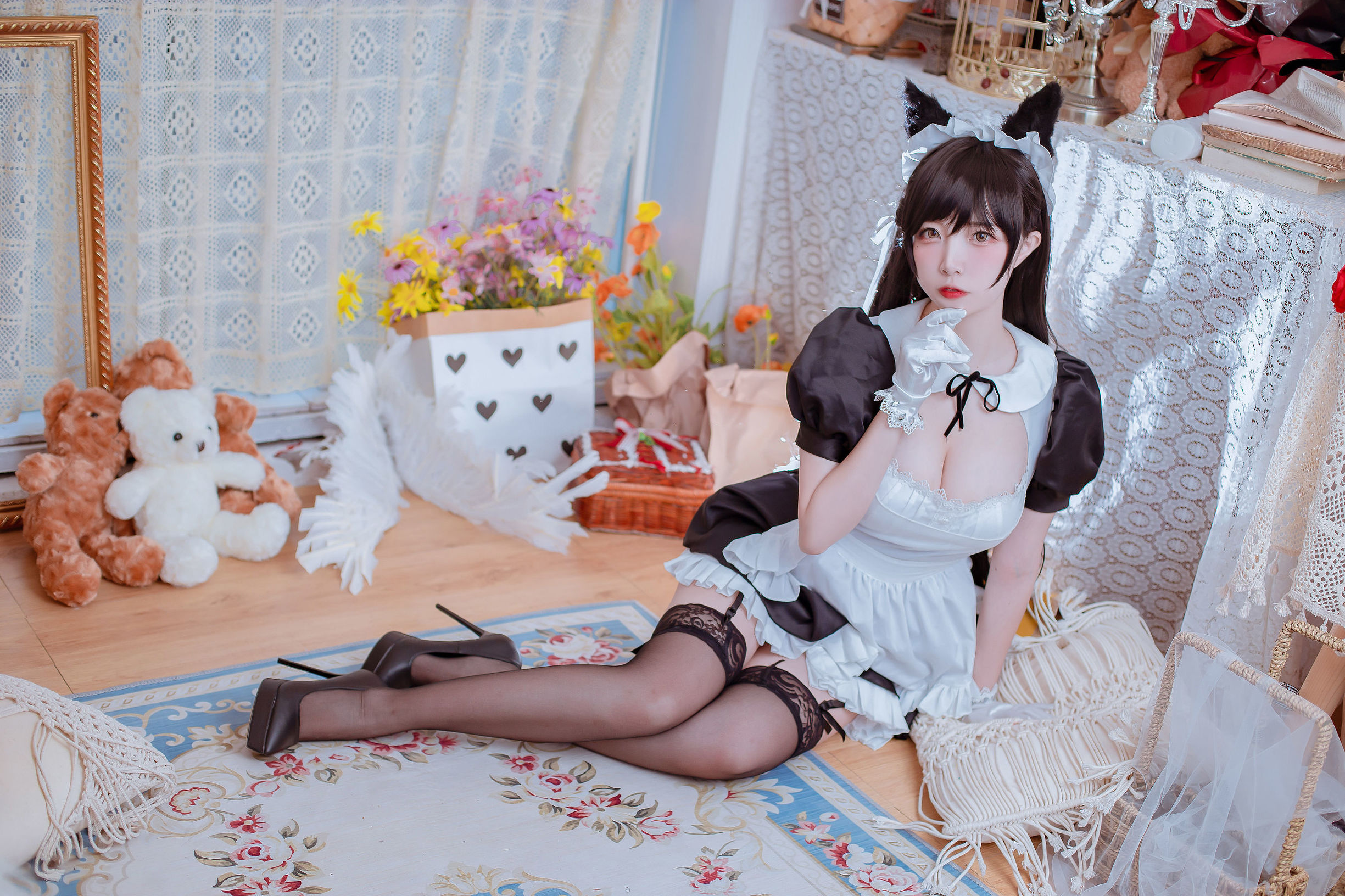 Cosplay寫真] 人氣Coser二佐Nisa - 犬之眷之碧藍愛宕 女僕