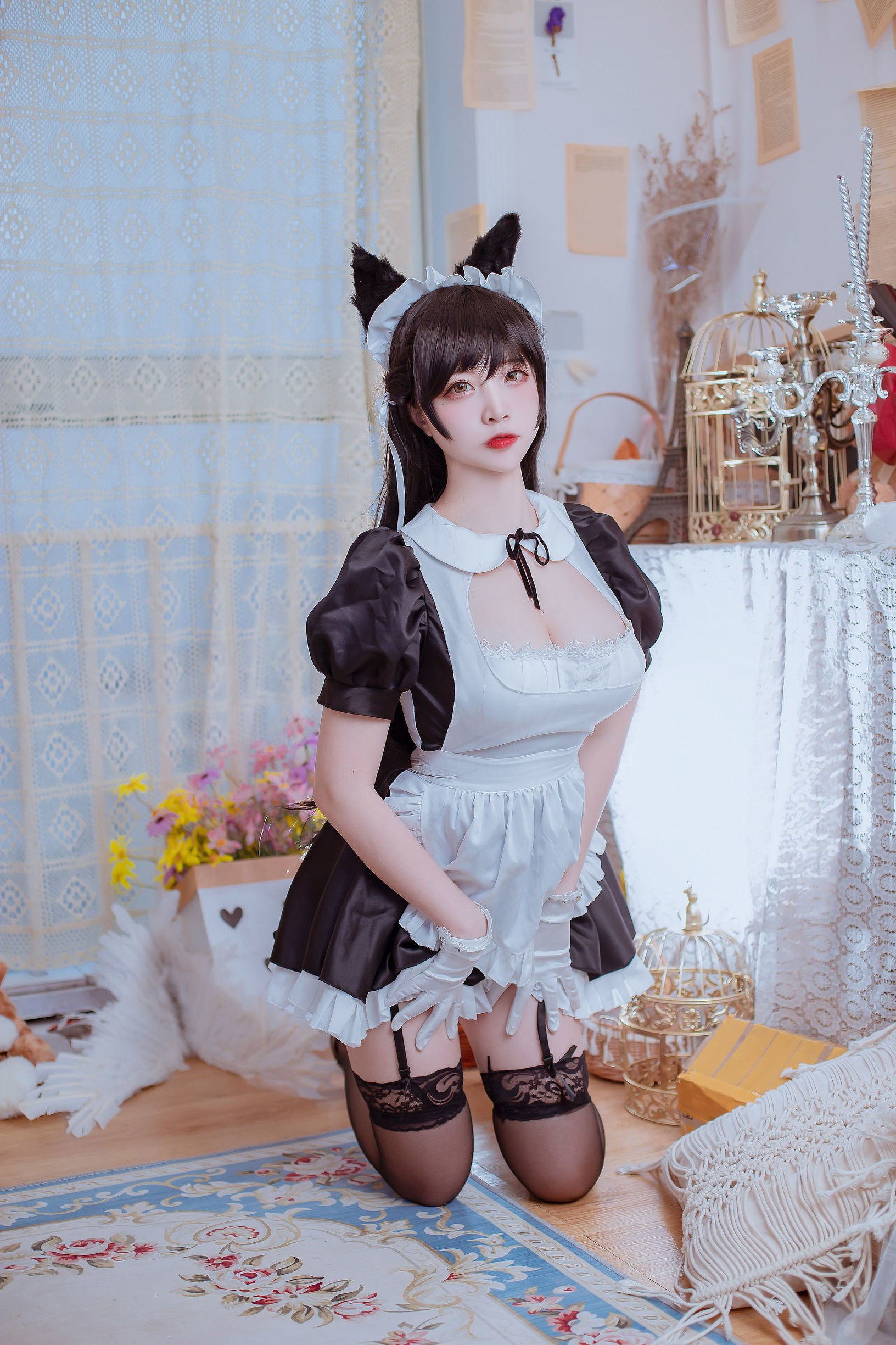 Cosplay寫真] 人氣Coser二佐Nisa - 犬之眷之碧藍愛宕 女僕