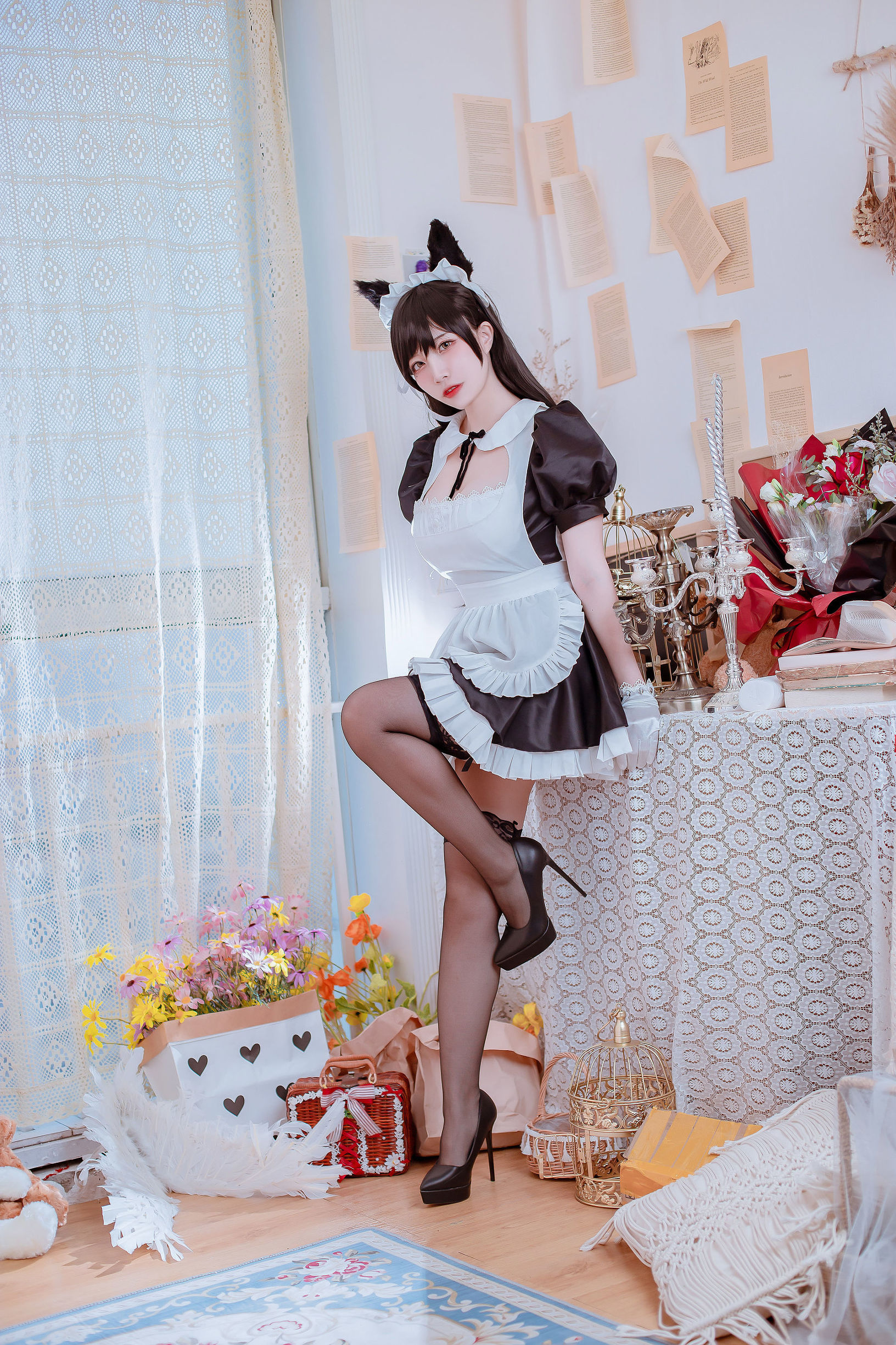 Cosplay寫真] 人氣Coser二佐Nisa - 犬之眷之碧藍愛宕 女僕