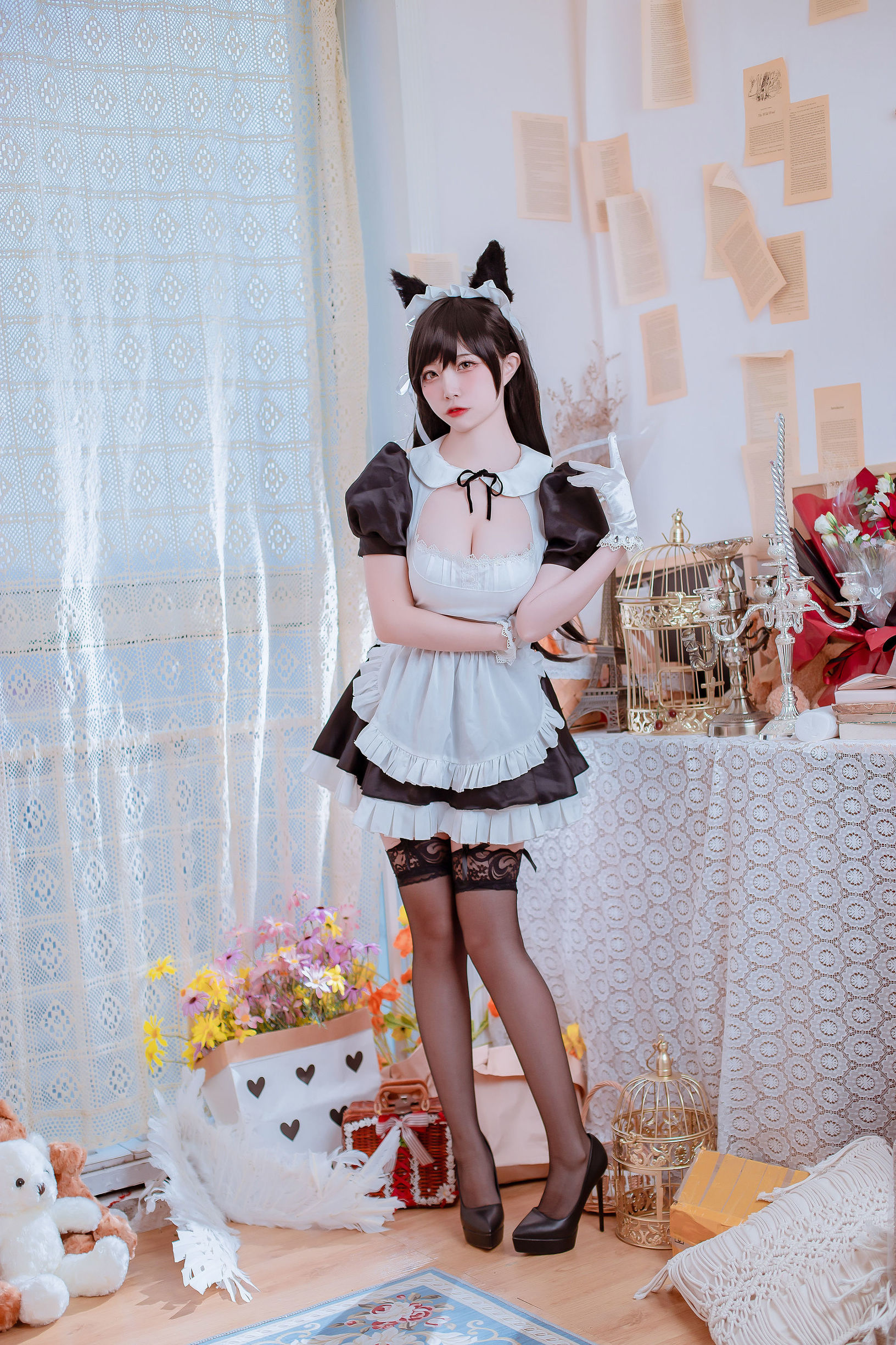 Cosplay寫真] 人氣Coser二佐Nisa - 犬之眷之碧藍愛宕 女僕