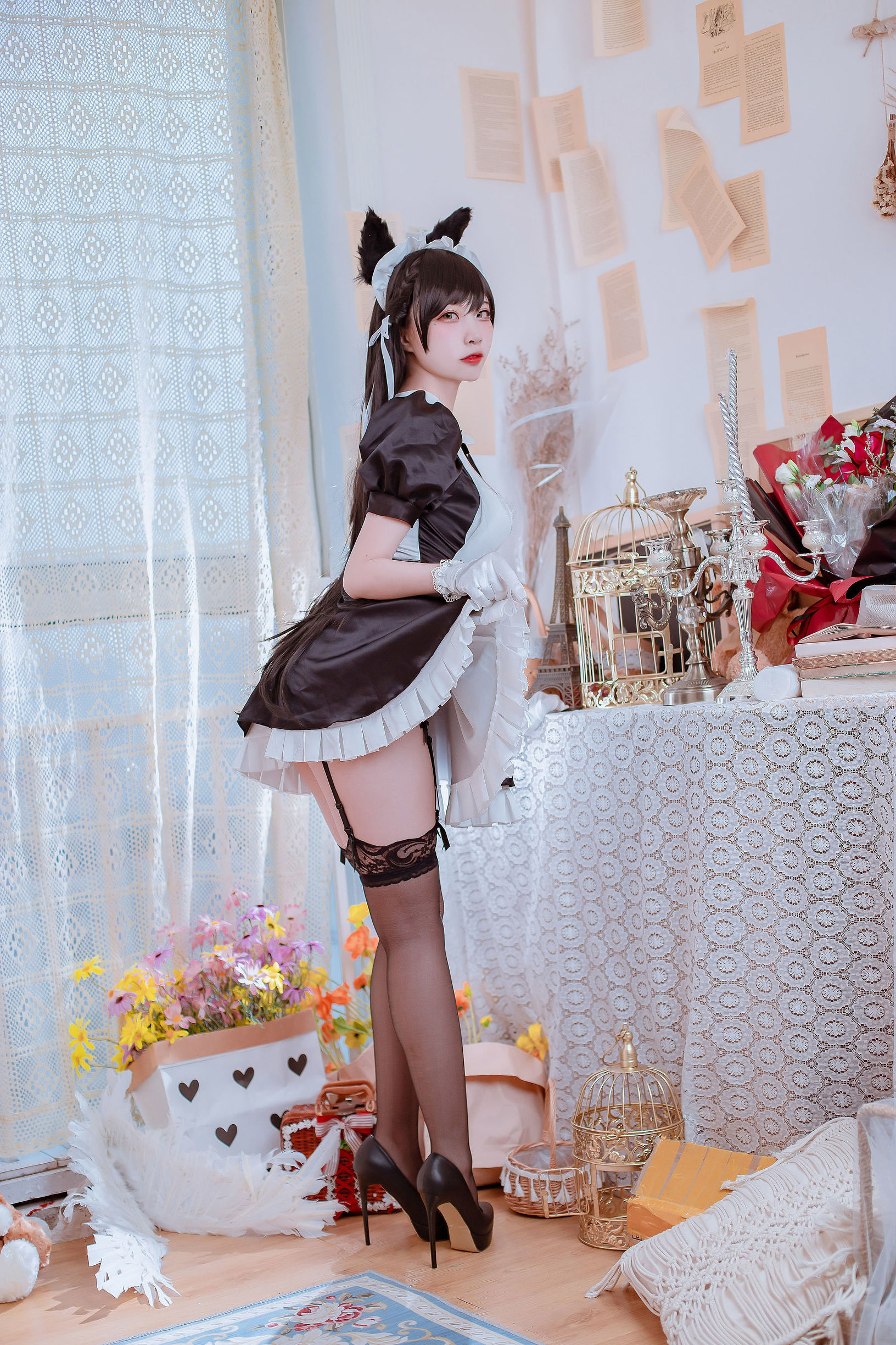 Cosplay寫真] 人氣Coser二佐Nisa - 犬之眷之碧藍愛宕 女僕