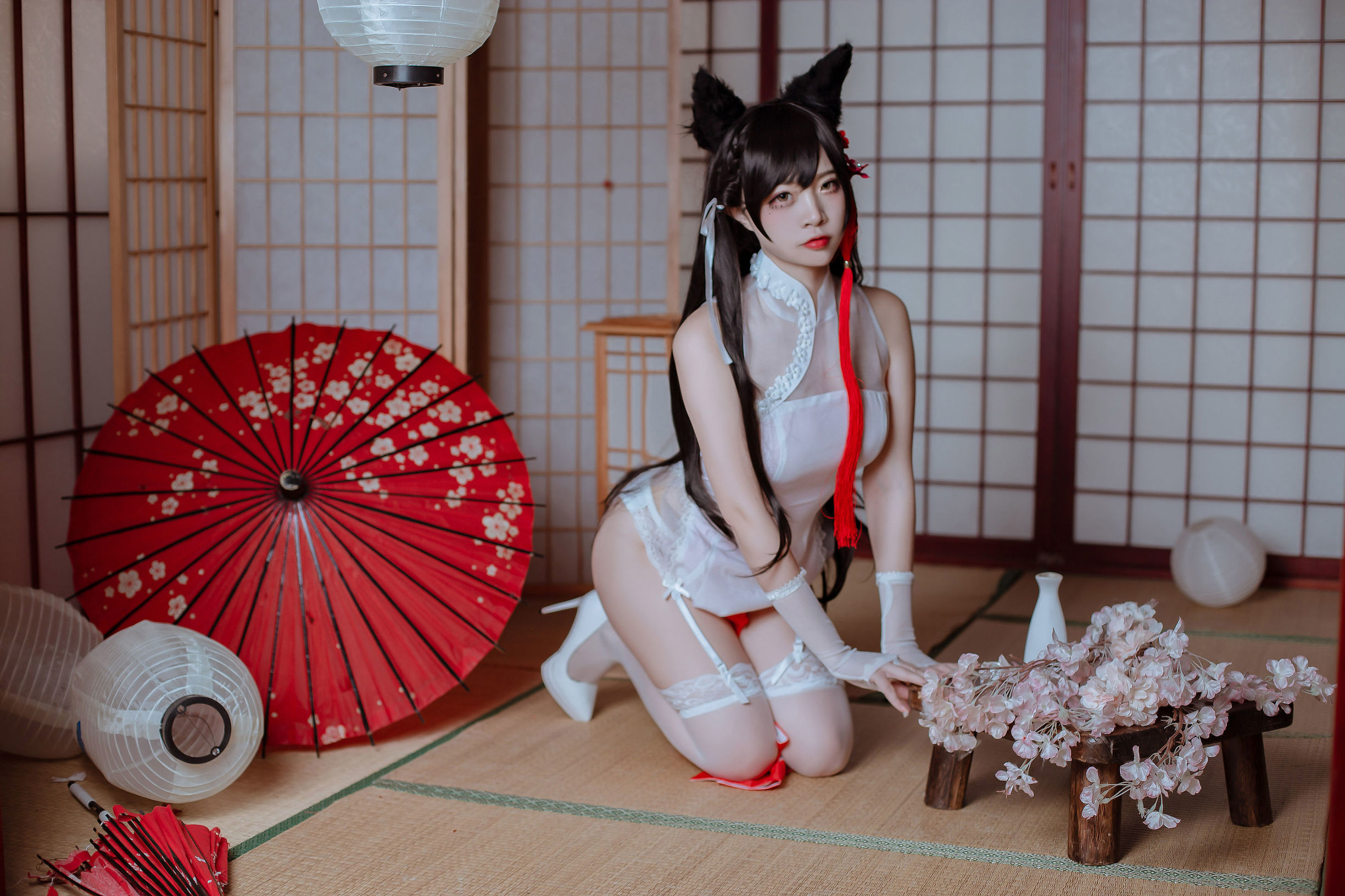 Ảnh Cosplay] Coser Phổ Biến Er Zuo Nisa - Inugami no Azur Lane Ayanami Qipao
