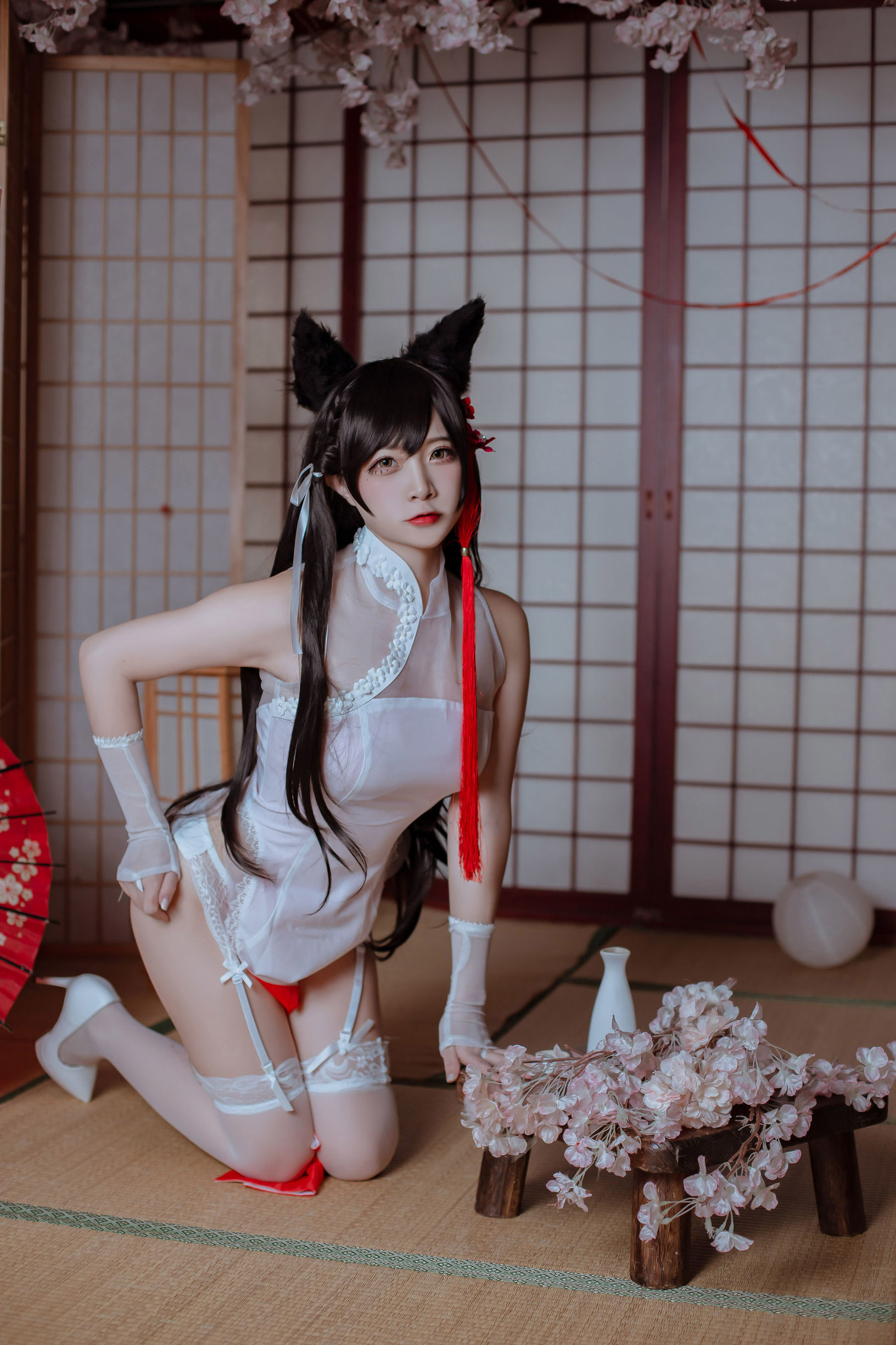 Ảnh Cosplay] Coser Phổ Biến Er Zuo Nisa - Inugami no Azur Lane Ayanami Qipao