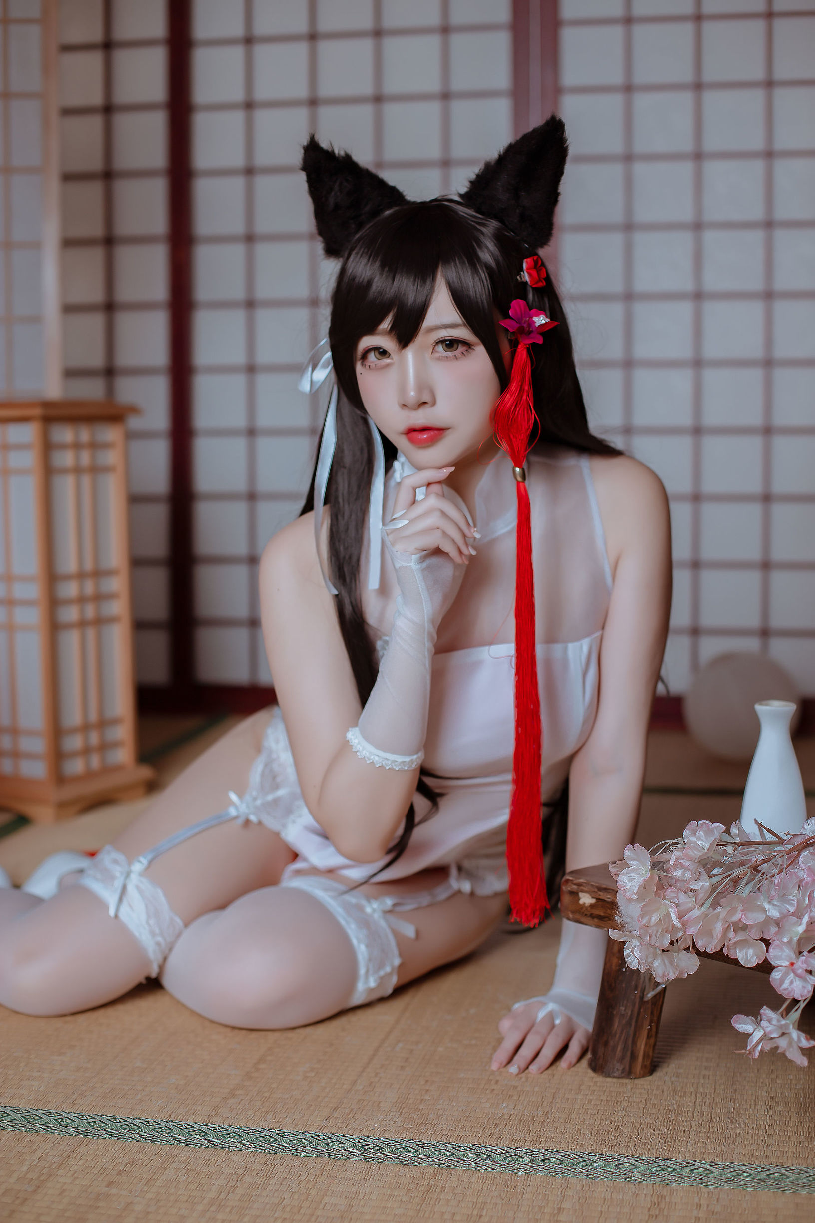 Ảnh Cosplay] Coser Phổ Biến Er Zuo Nisa - Inugami no Azur Lane Ayanami Qipao