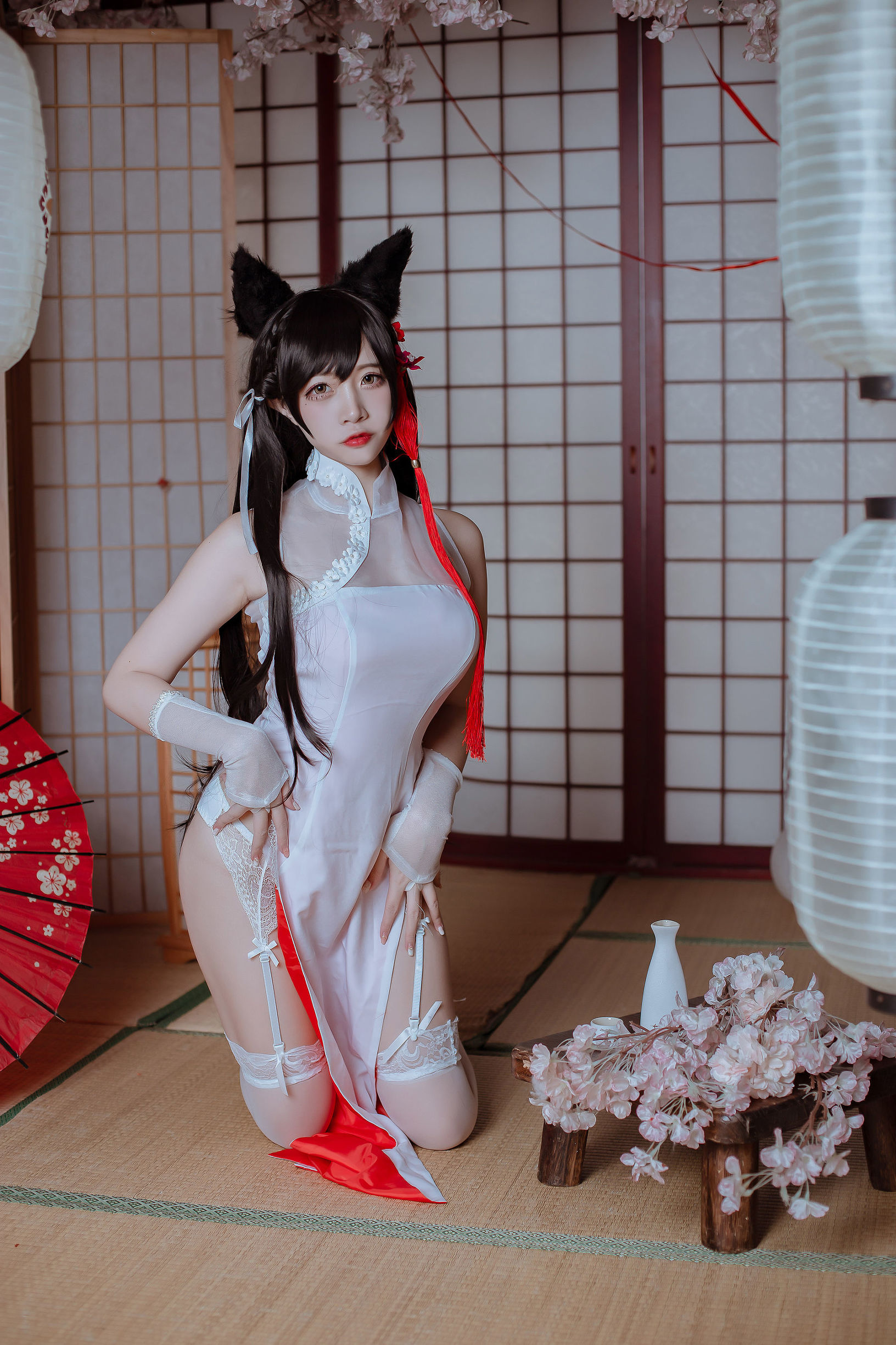 Ảnh Cosplay] Coser Phổ Biến Er Zuo Nisa - Inugami no Azur Lane Ayanami Qipao