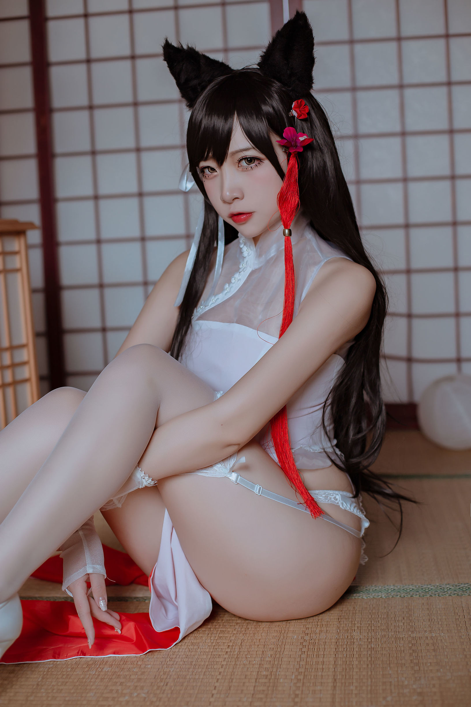 Ảnh Cosplay] Coser Phổ Biến Er Zuo Nisa - Inugami no Azur Lane Ayanami Qipao