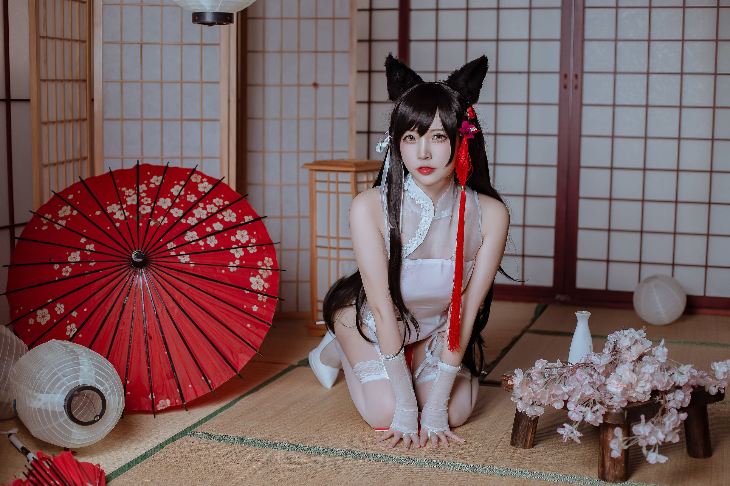 Ảnh Cosplay] Coser Phổ Biến Er Zuo Nisa - Inugami no Azur Lane Ayanami Qipao