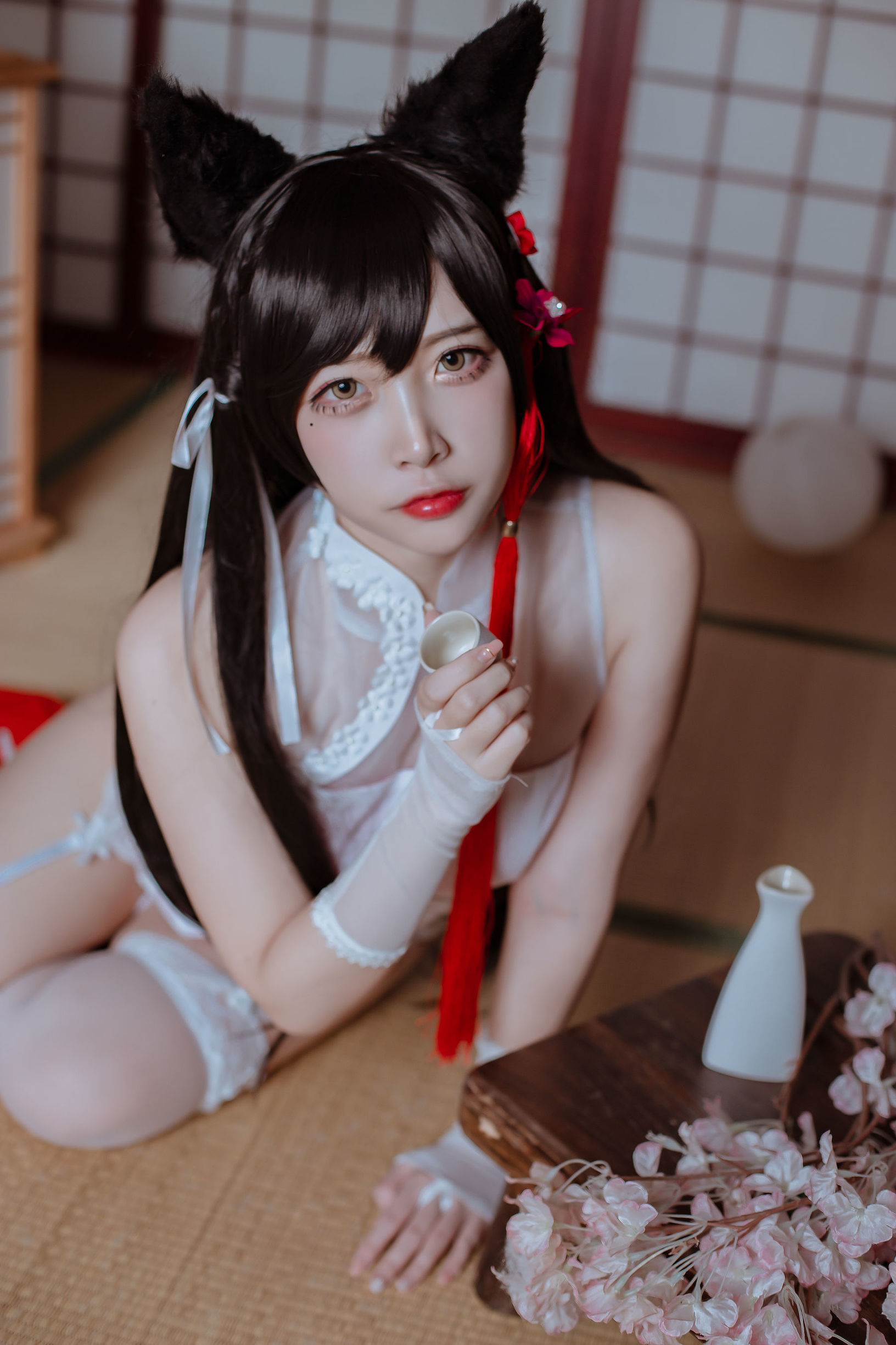 Ảnh Cosplay] Coser Phổ Biến Er Zuo Nisa - Inugami no Azur Lane Ayanami Qipao