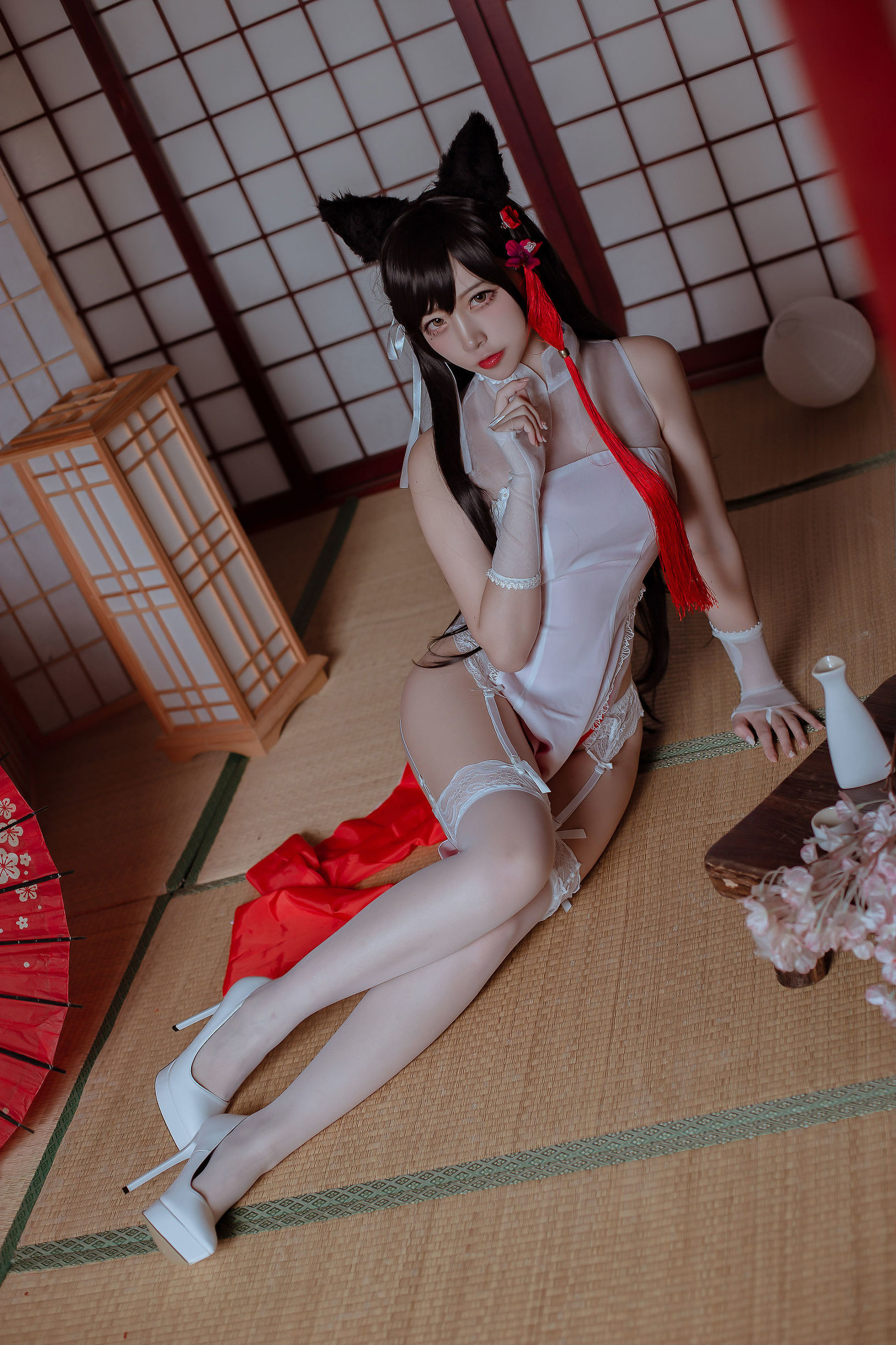 Ảnh Cosplay] Coser Phổ Biến Er Zuo Nisa - Inugami no Azur Lane Ayanami Qipao