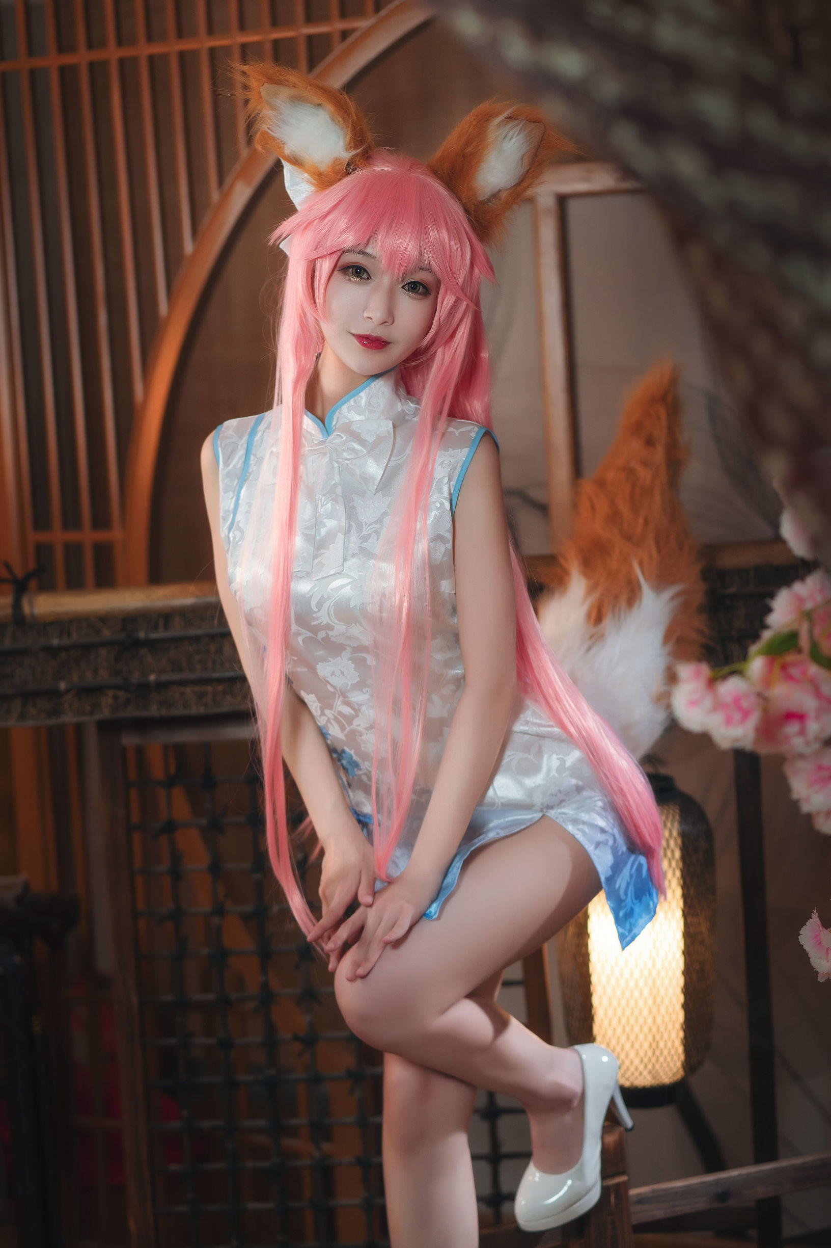 [Cosplay写真] 动漫博主铁板烧鬼舞w - 玉藻前 旗袍