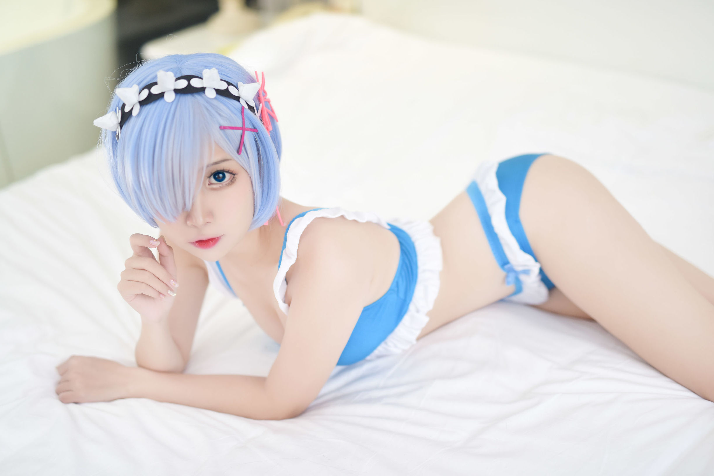 Cosplay写真] 人気コスプレイヤー 二佐ニサ - レム水着