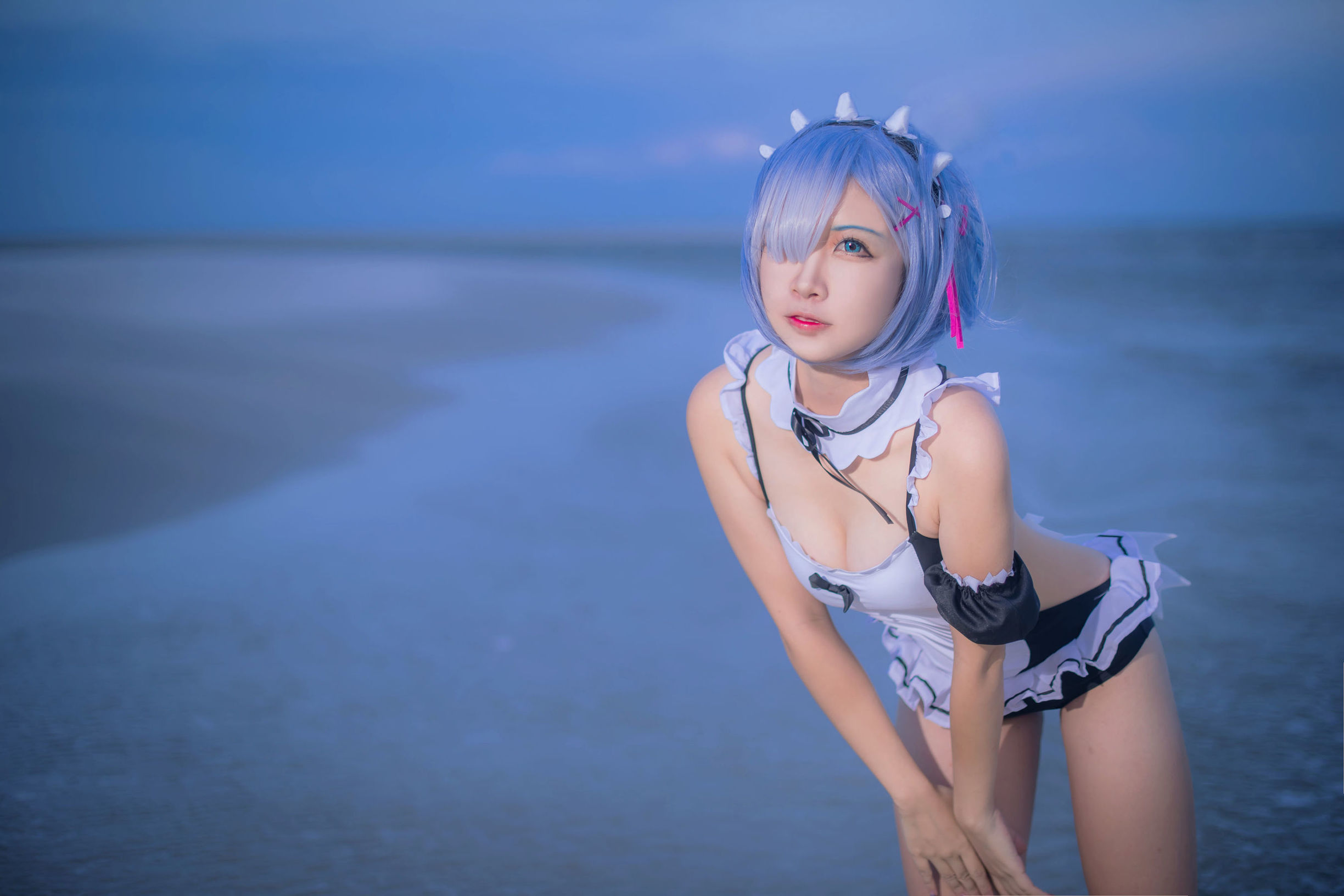 Cosplay写真] 人気コスプレイヤー 二佐ニサ - レム水着
