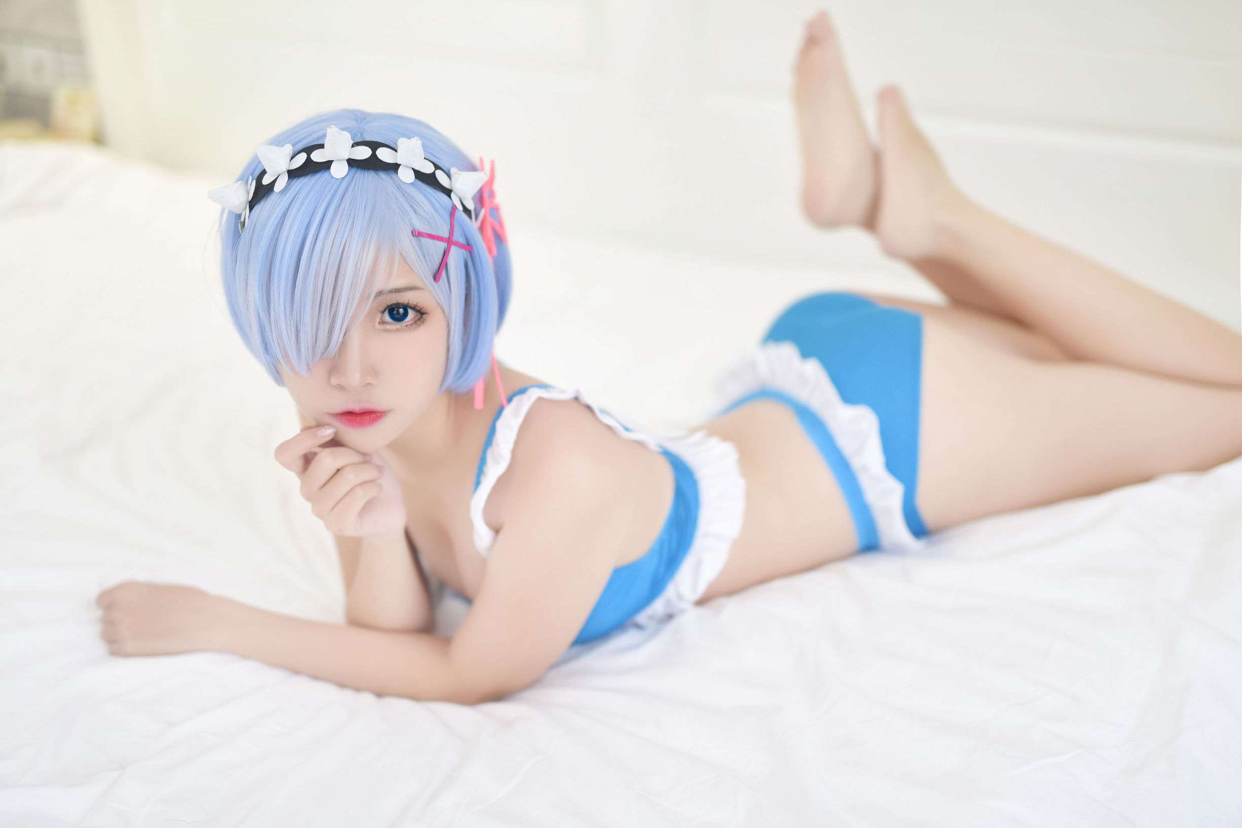 Cosplay写真] 人気コスプレイヤー 二佐ニサ - レム水着