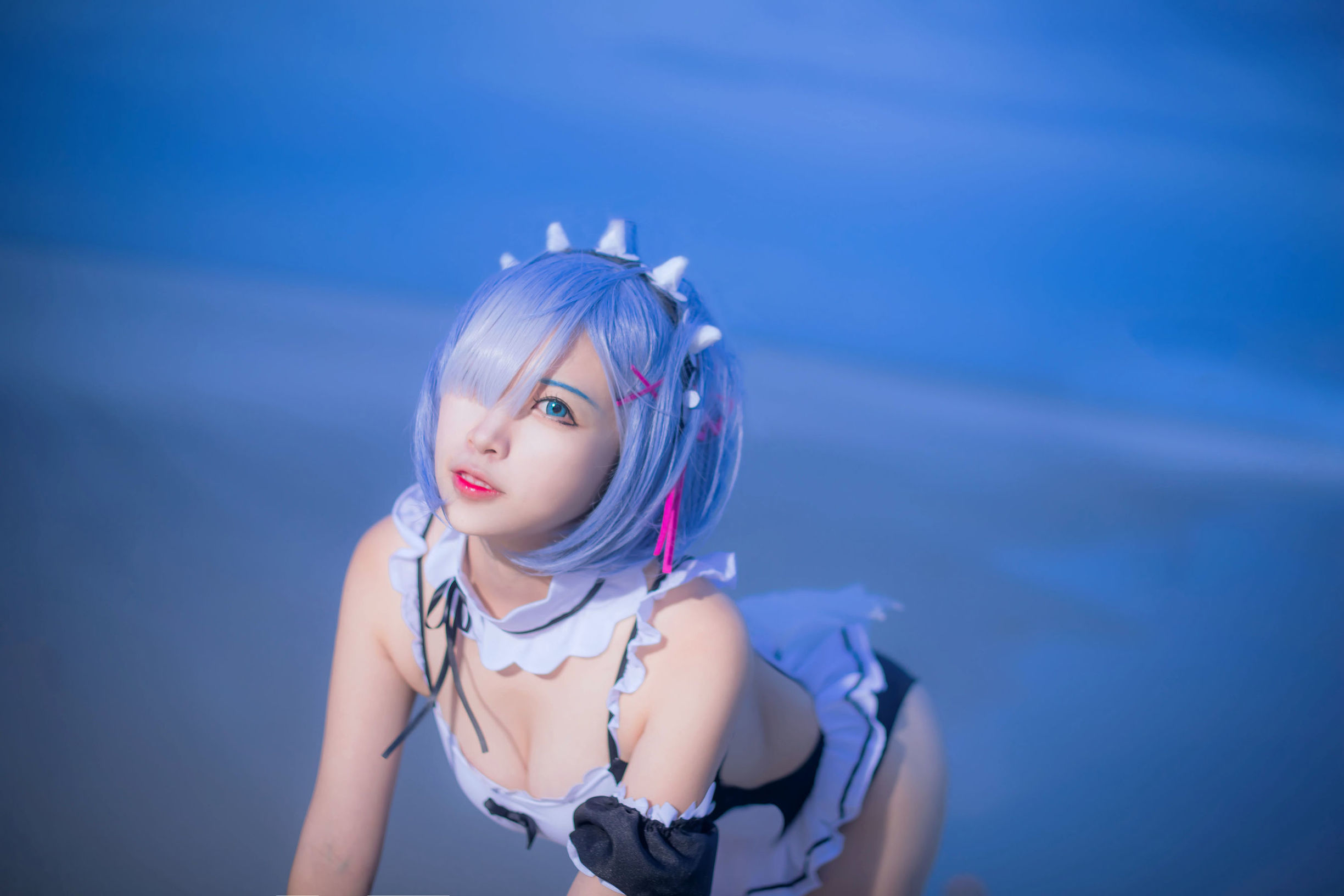 Cosplay写真] 人気コスプレイヤー 二佐ニサ - レム水着
