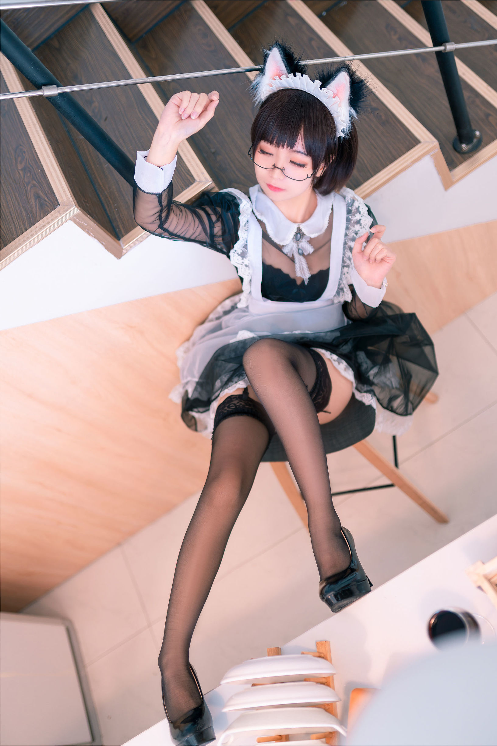 [Cosplay写真] 动漫博主蠢沫沫 - 透明女仆