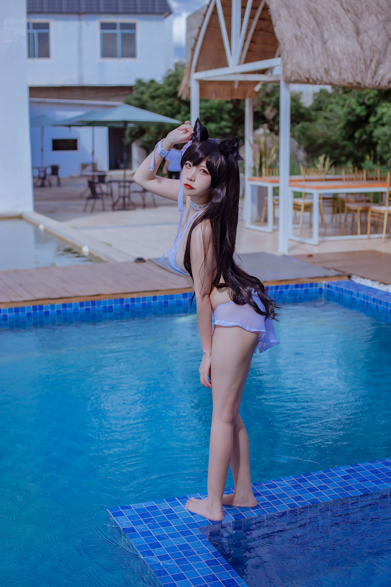 เน็ตไอดอลคอเซอร์] คอเซอร์ยอดนิยม เอ้อร์ซา นิซา - ไอยานามิ จากอาชูร์ เลน ชุดว่ายน้ำ