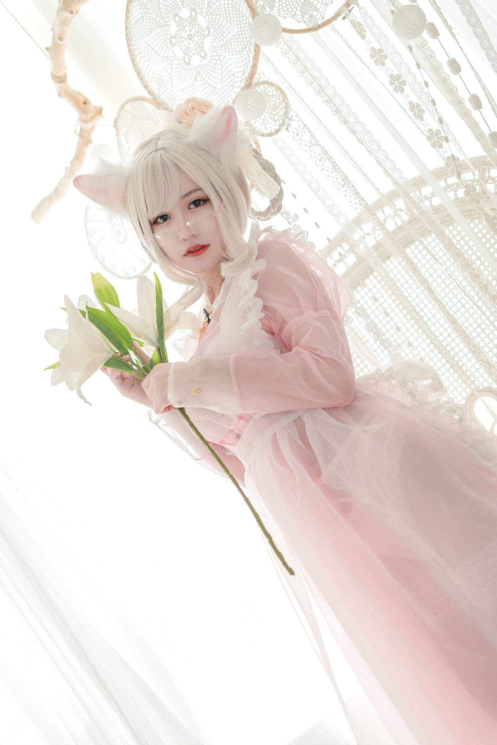 [网红COSER] 动漫博主小仓千代w - 透明粉色女仆