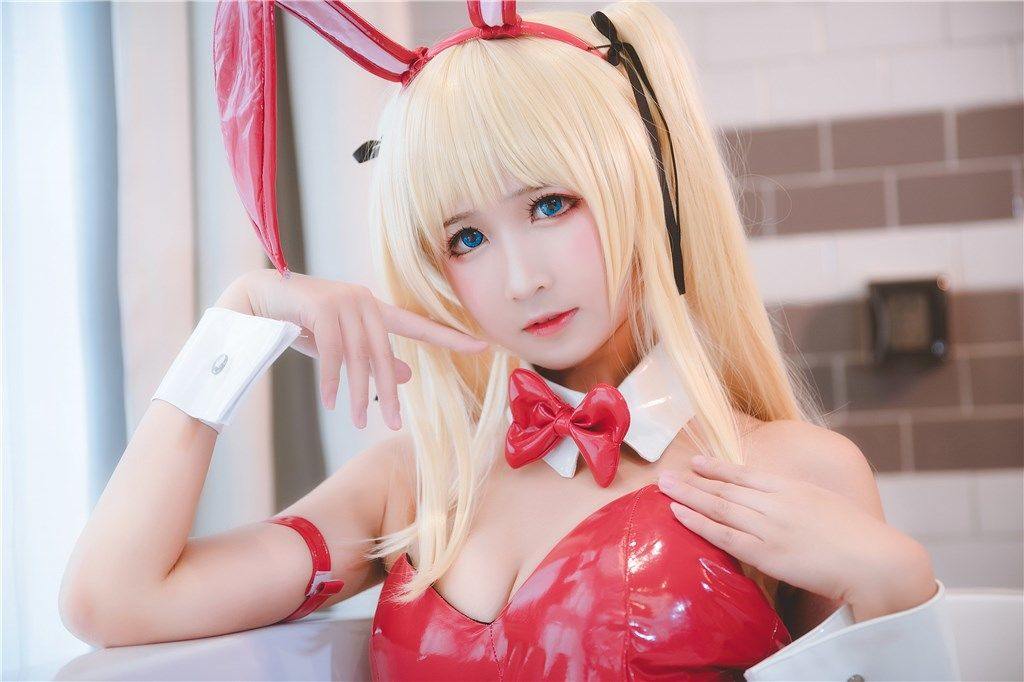 Cosplay] Weibo Meizi Sandu_69 - Black Silk Bunny Girl