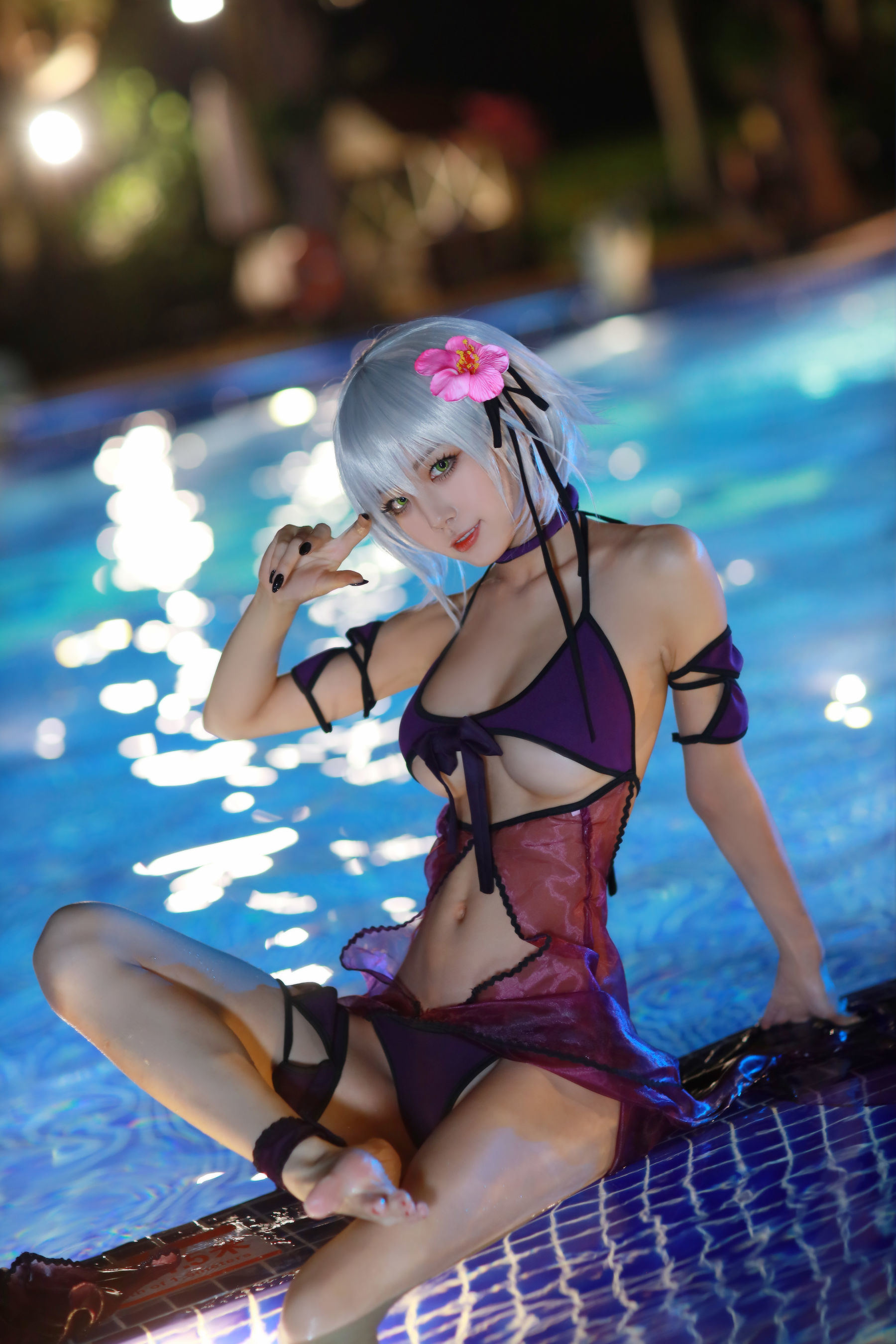 คอสเพลย์] บล็อกเกอร์อนิเมะ 水淼aqua - ชองดาร์กชุดว่ายน้ำ