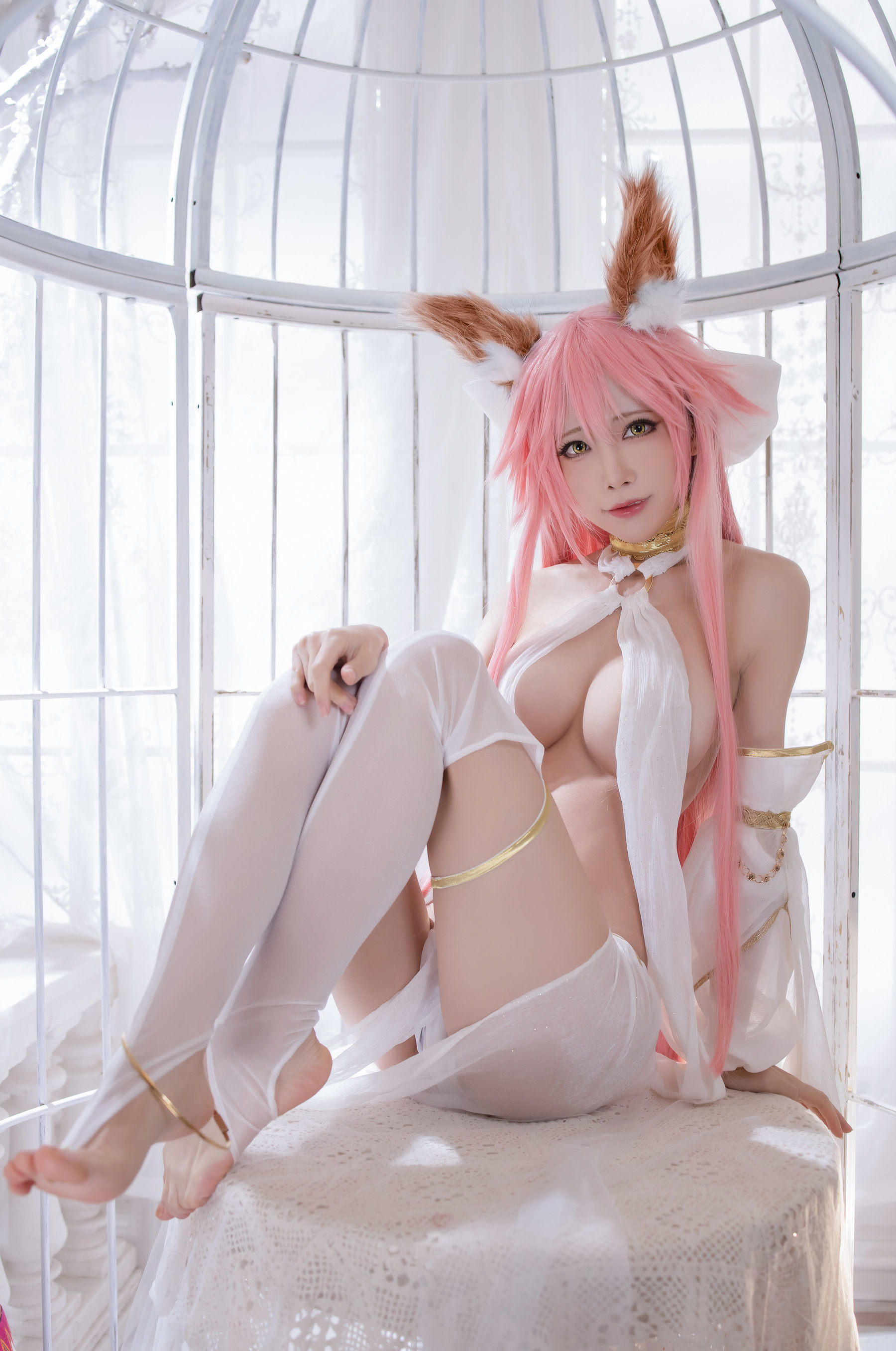 コスプレ アニメブロガー スイミャオアクア - ネロx玉藻前