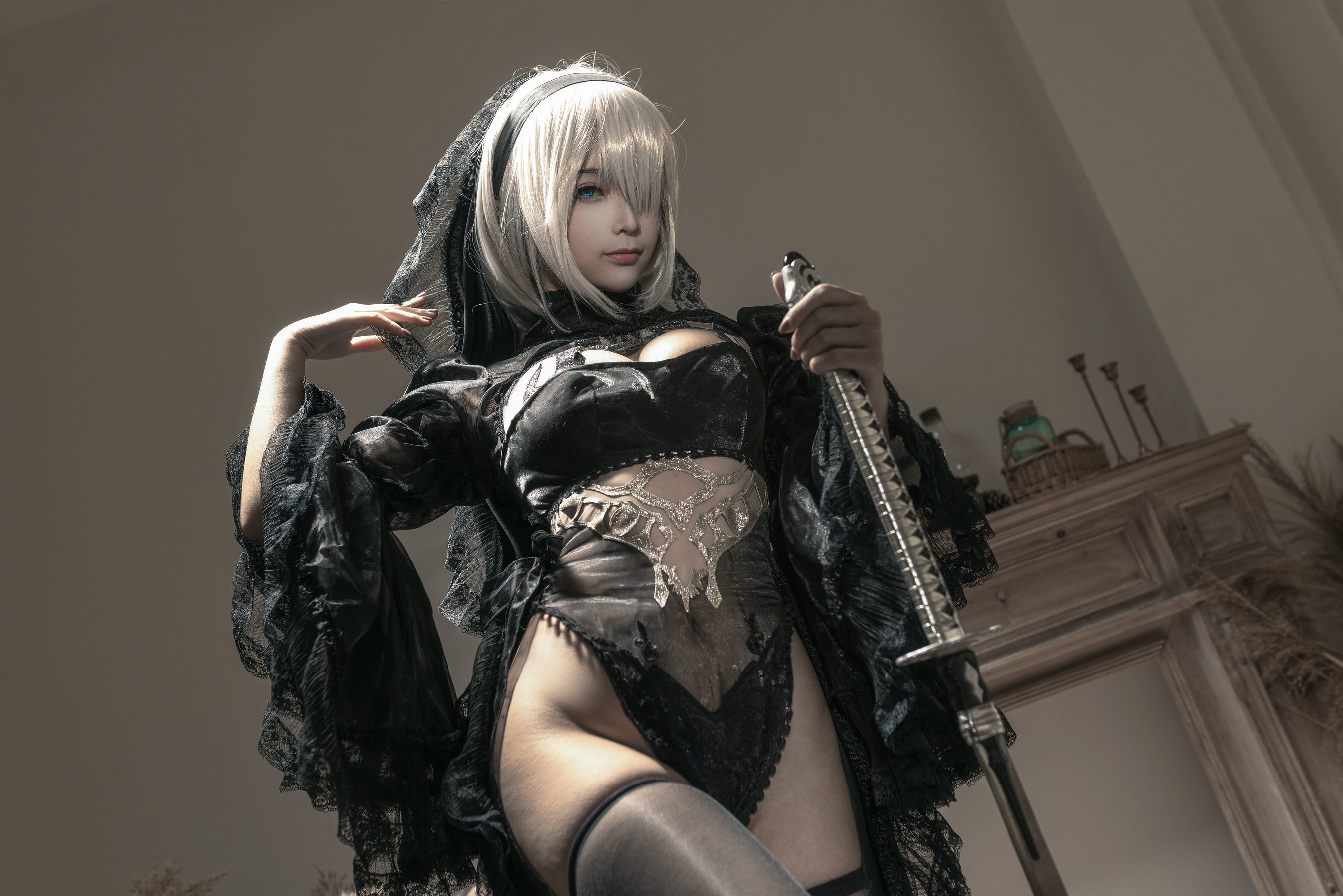 Cosplay] Anime Blogger Chun Mo Mo - Nier: Automata Black Bride