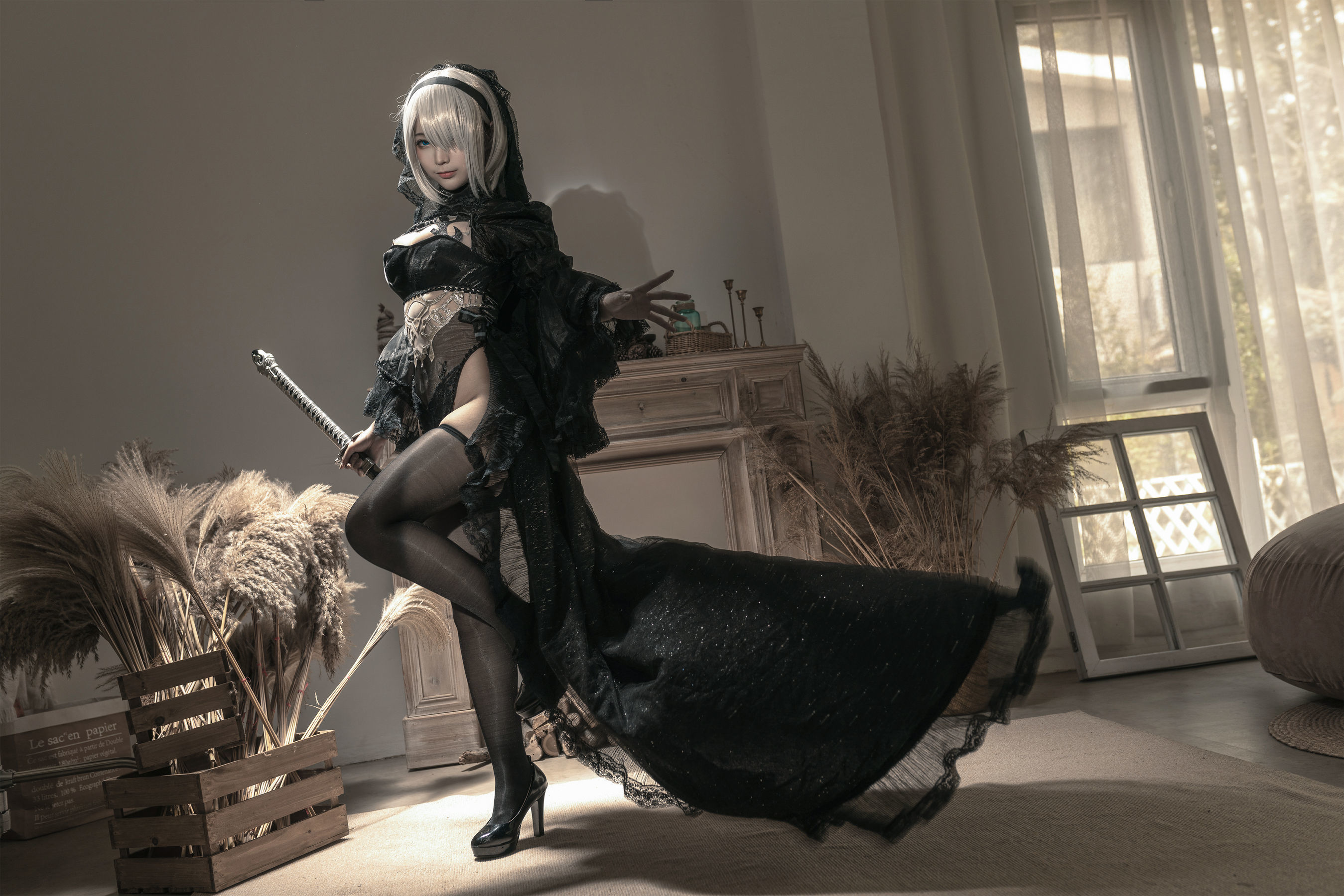 Cosplay] Anime Blogger Chun Mo Mo - Nier: Automata Black Bride