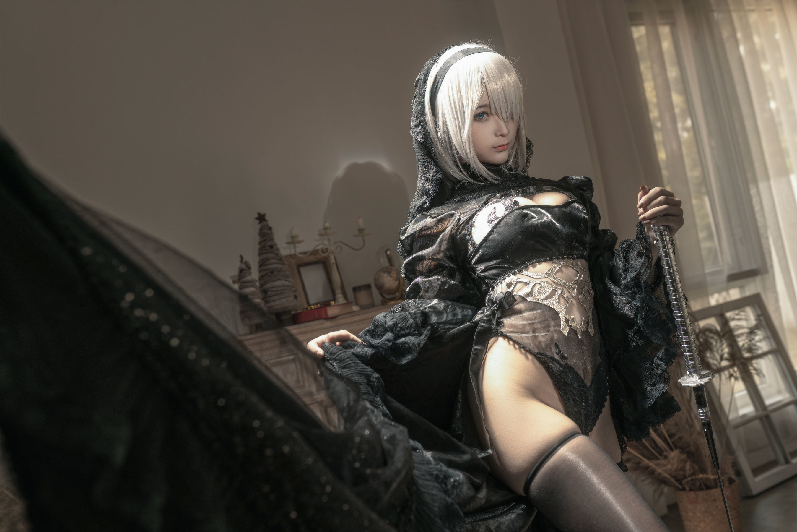 Cosplay] Anime Blogger Chun Mo Mo - Nier: Automata Black Bride