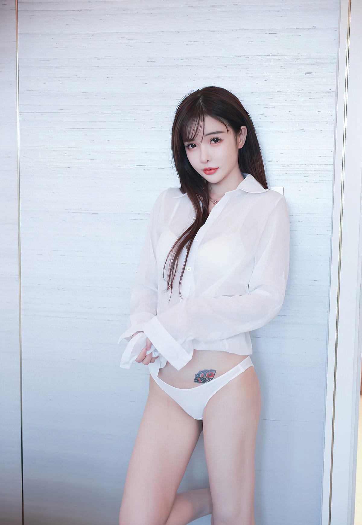 Em gái Nam Sơ gợi cảm với áo sơ mi trắng khoe ngực, phụ nữ đẹp quyến rũ trong nội y sexy.