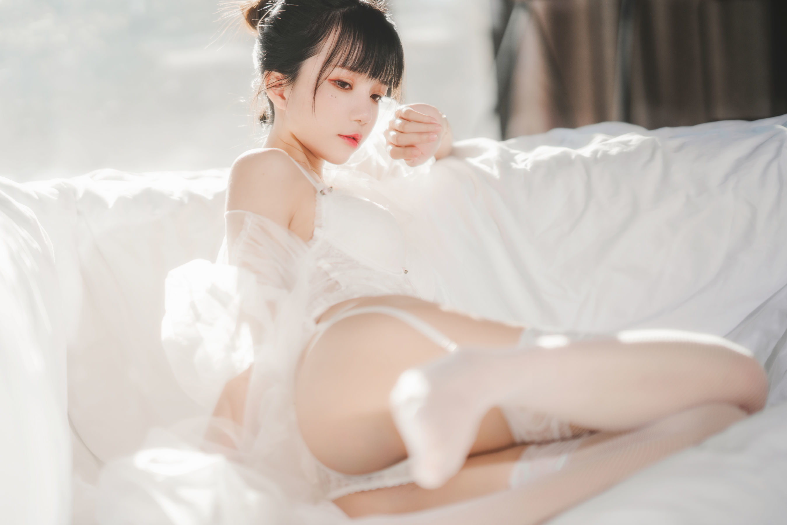COS福利] 櫻桃喵 - 白紗糖02