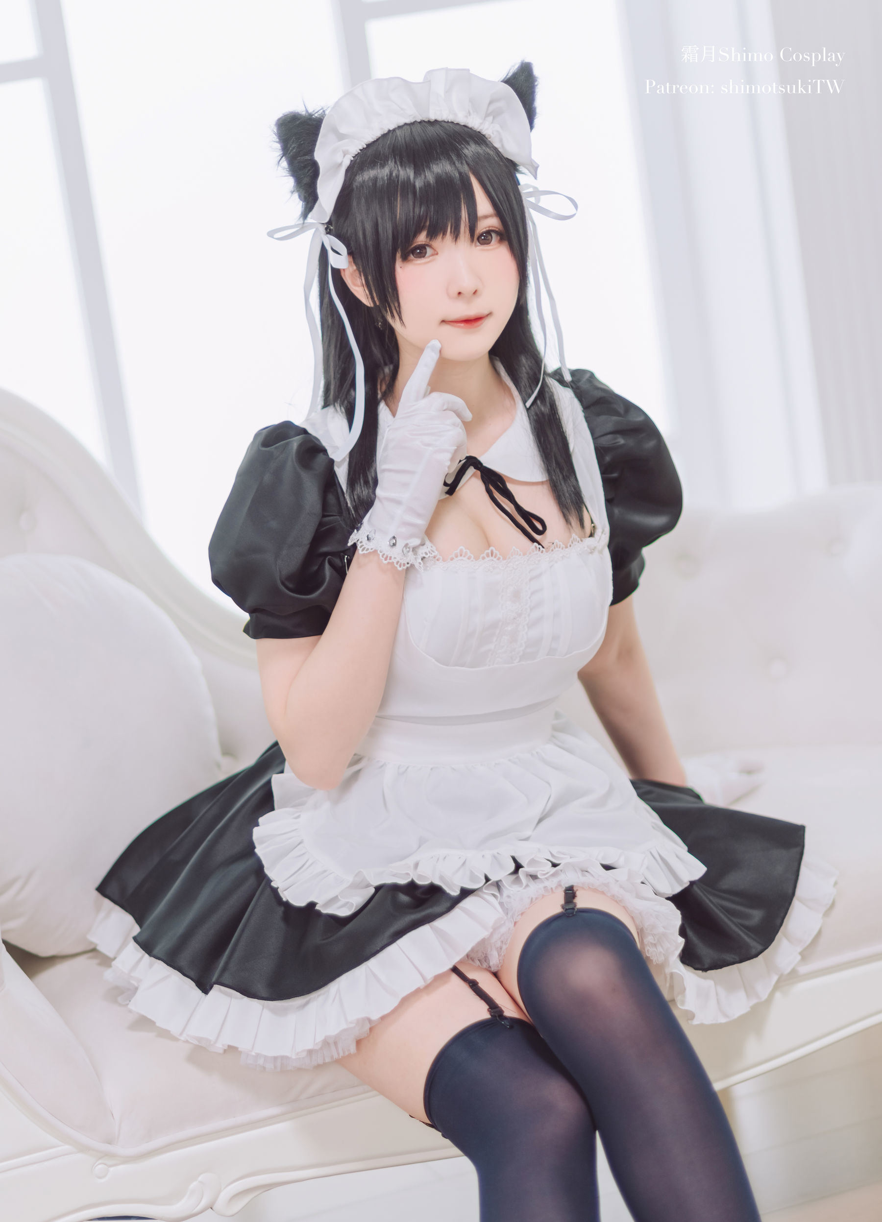 Cosplay Welfare] Weibo girl Frost Moon Shimo - Atago Maid