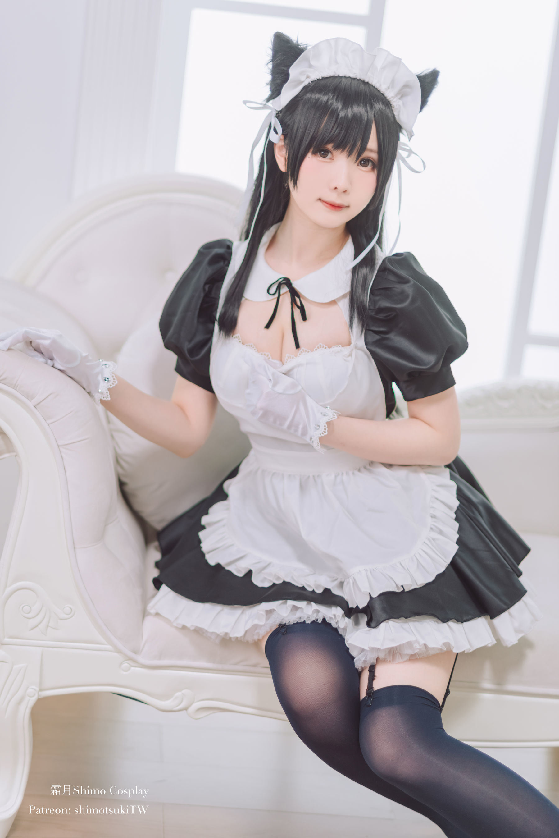 Cosplay Welfare] Weibo girl Frost Moon Shimo - Atago Maid