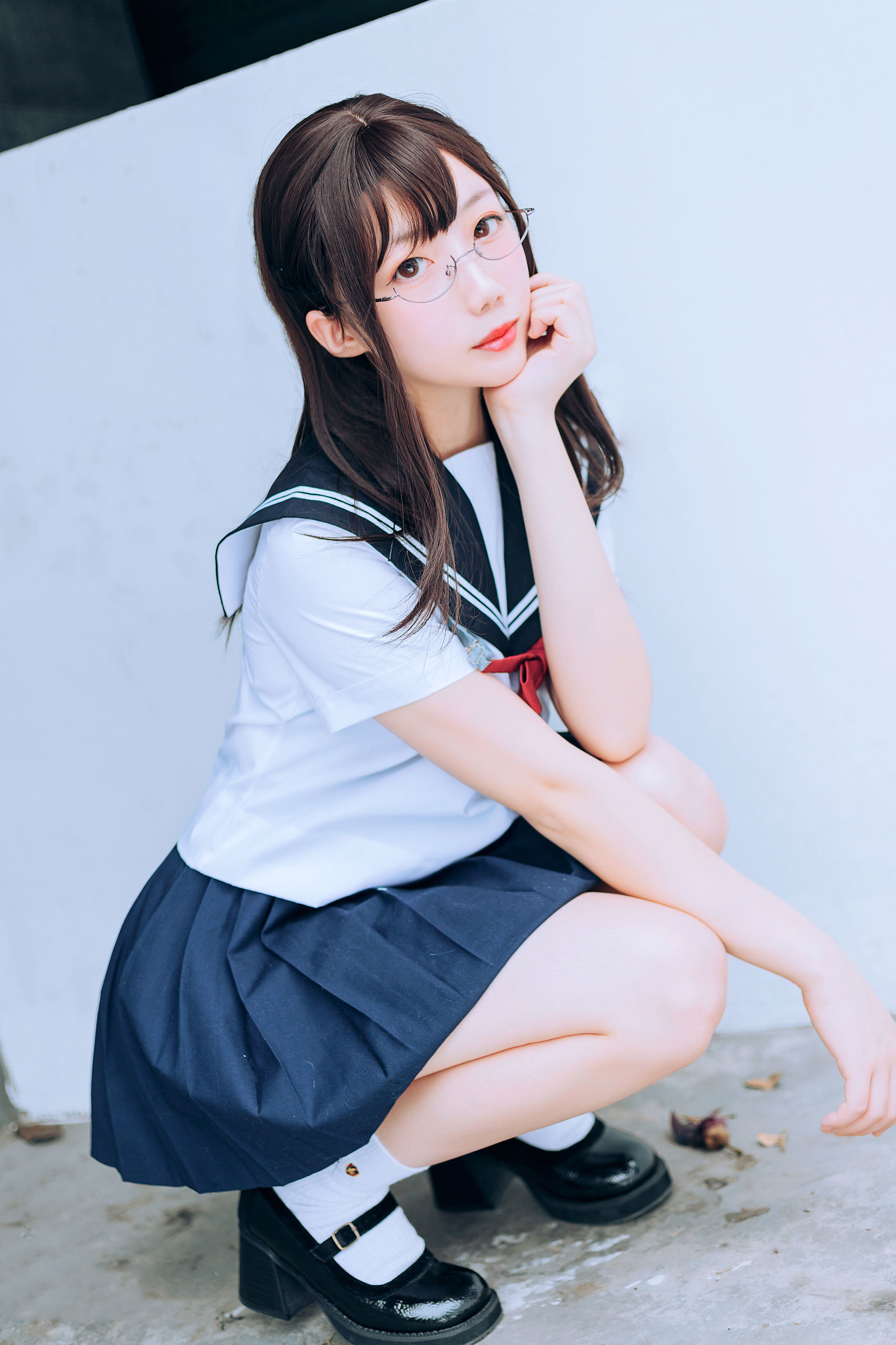 [喵糖映画] VOL.446 绿意JK 写真套图