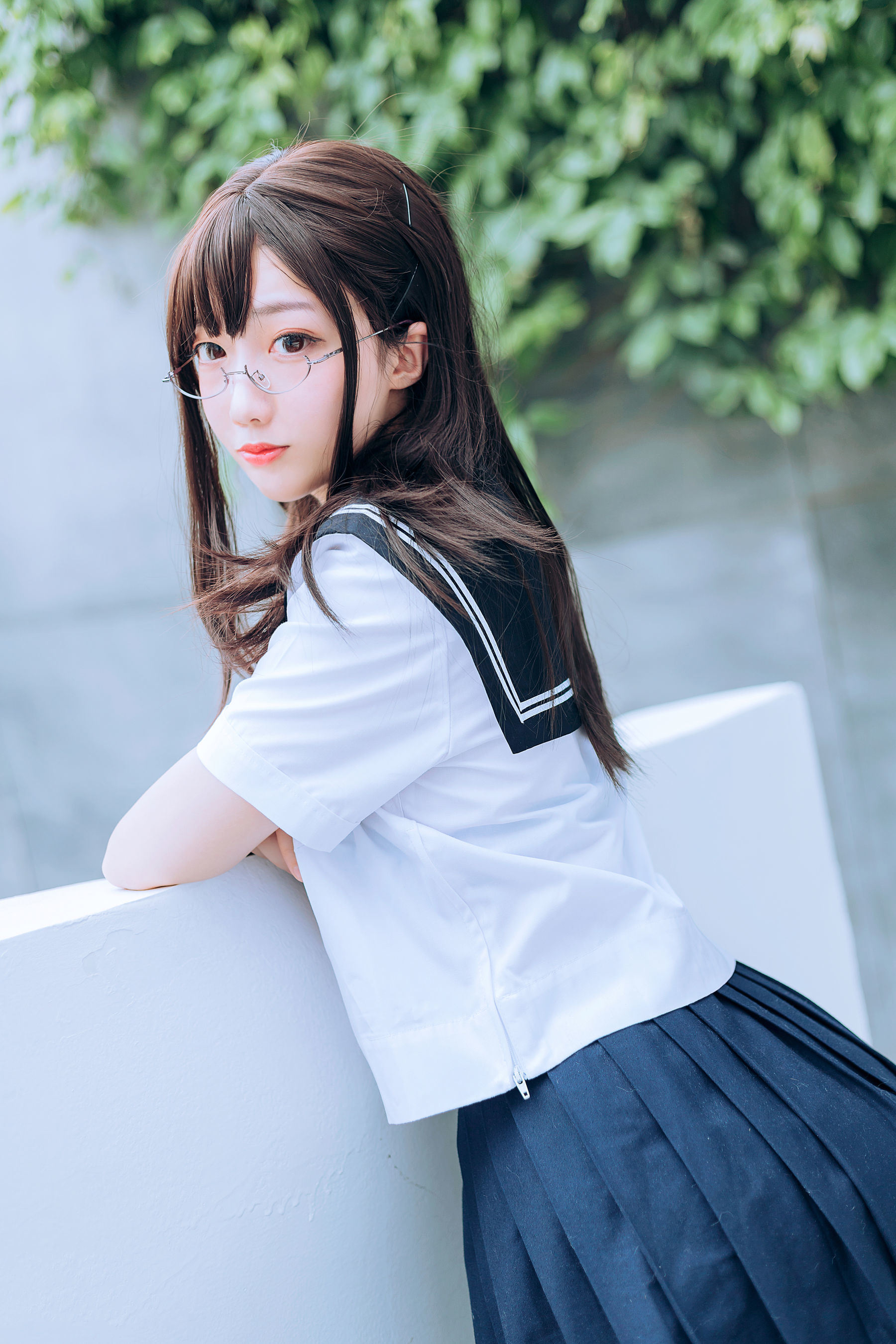 [喵糖映画] VOL.446 绿意JK 写真套图