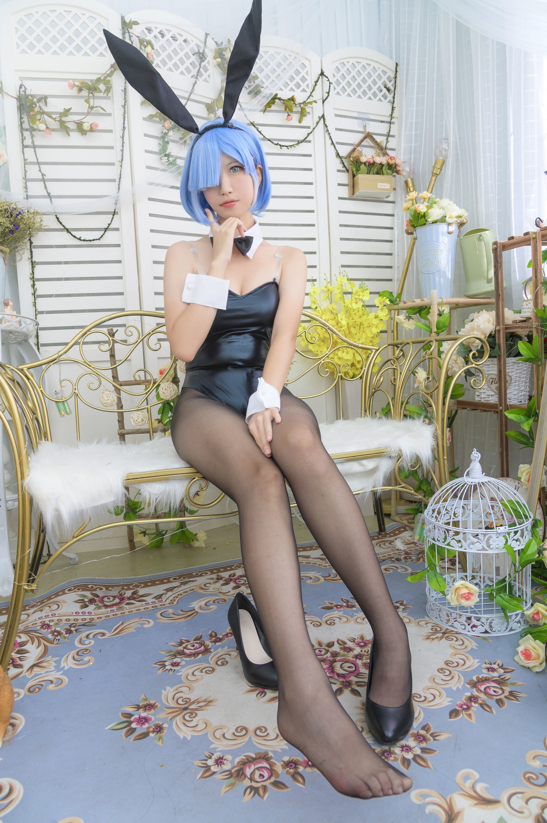 ネット有名人コスプレイヤー写真] ダイミミキュー - レムバニーガール