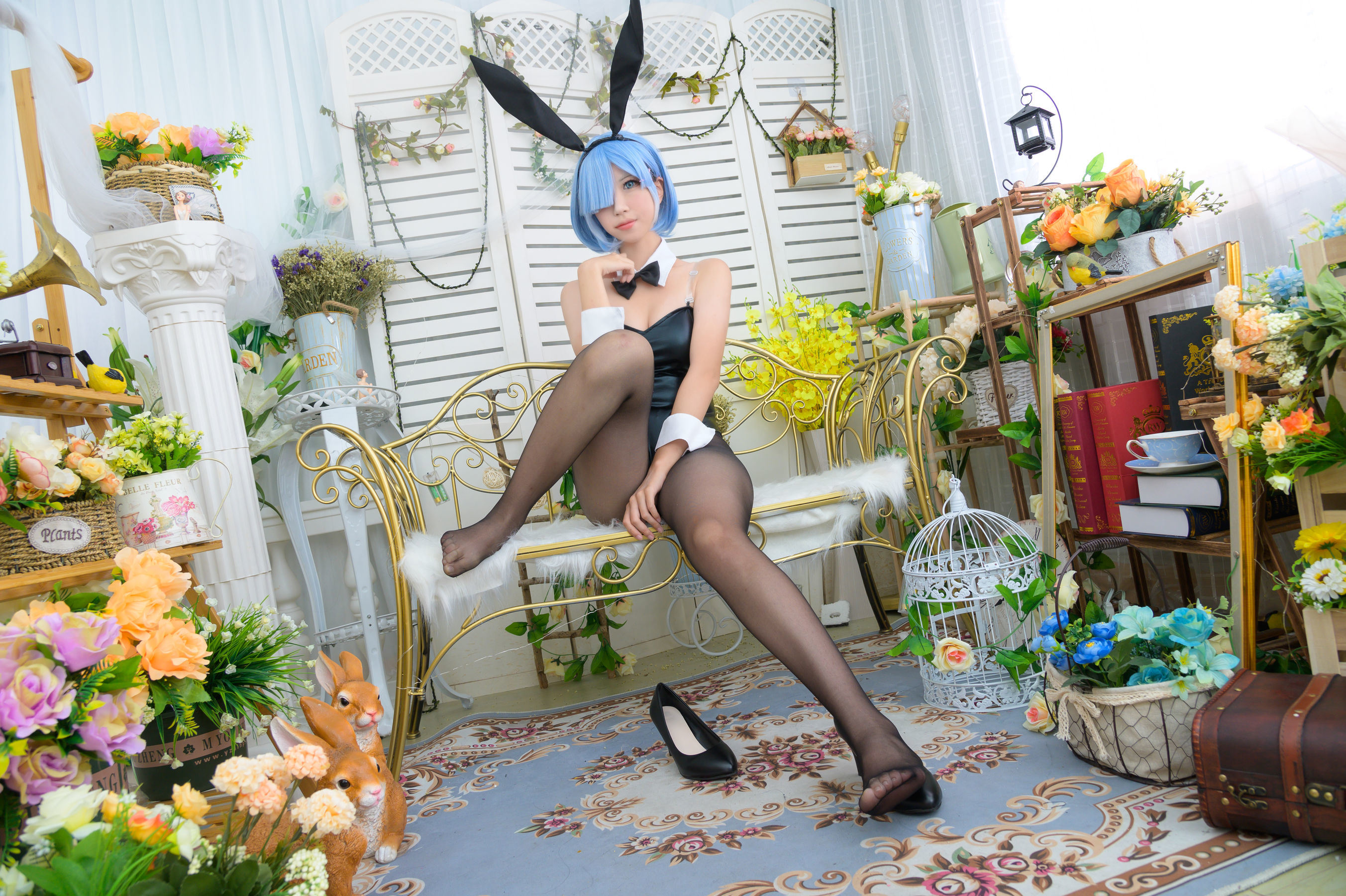 ネット有名人コスプレイヤー写真] ダイミミキュー - レムバニーガール
