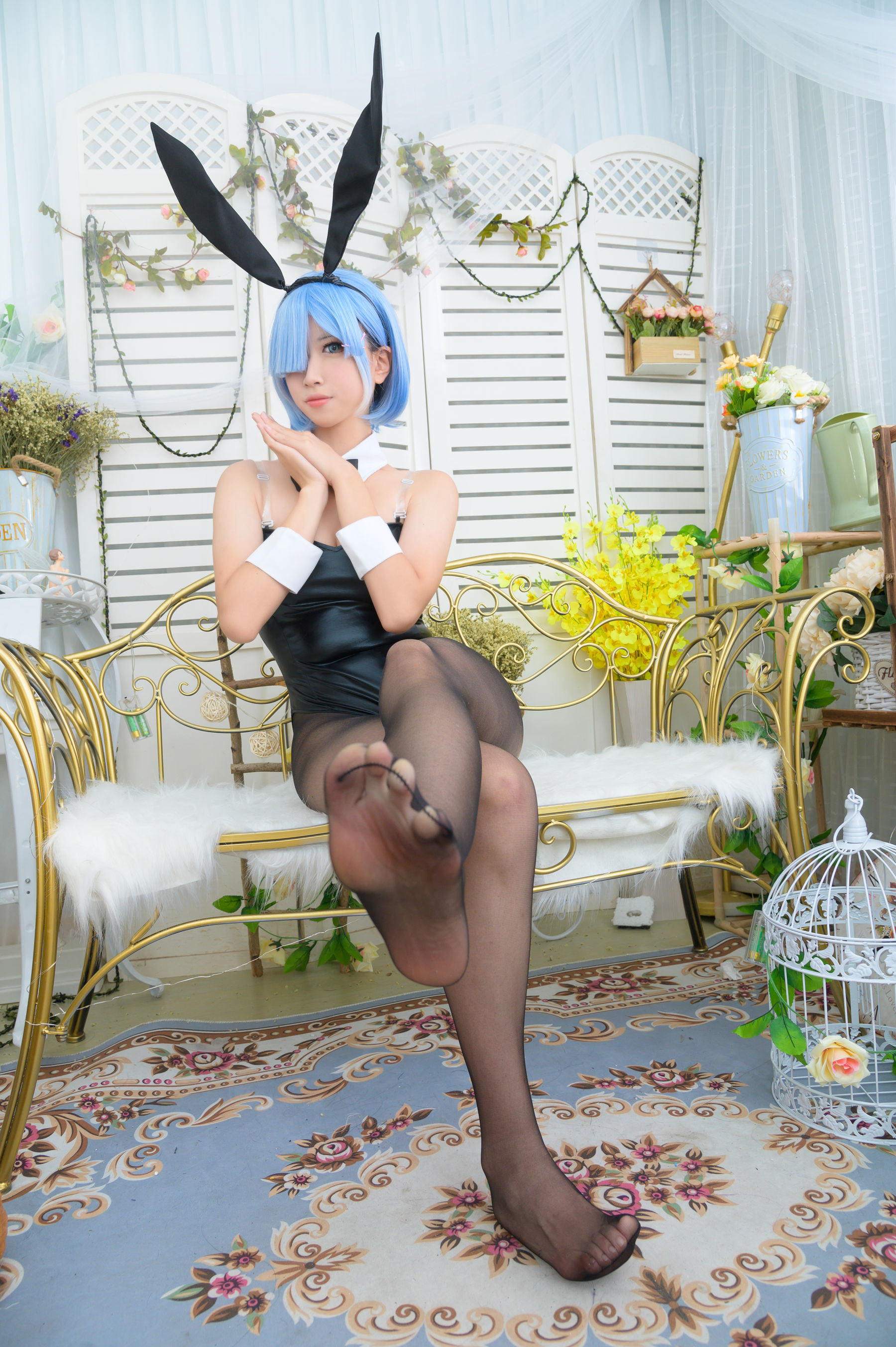 ネット有名人コスプレイヤー写真] ダイミミキュー - レムバニーガール