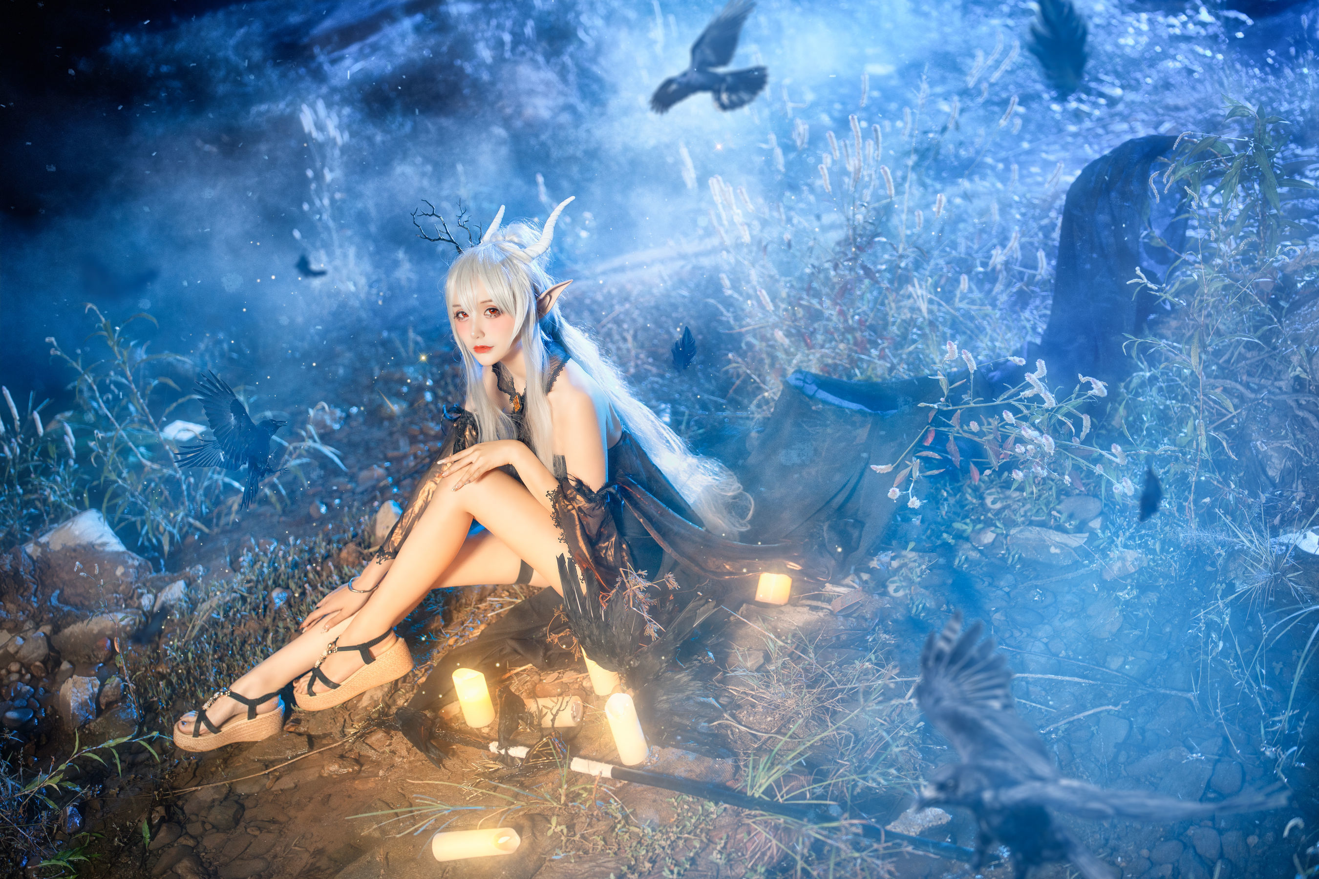 왕홍 COSER 사진] COS 소녀 선구 Airi - 번쩍이는 영혼 고요한 자정