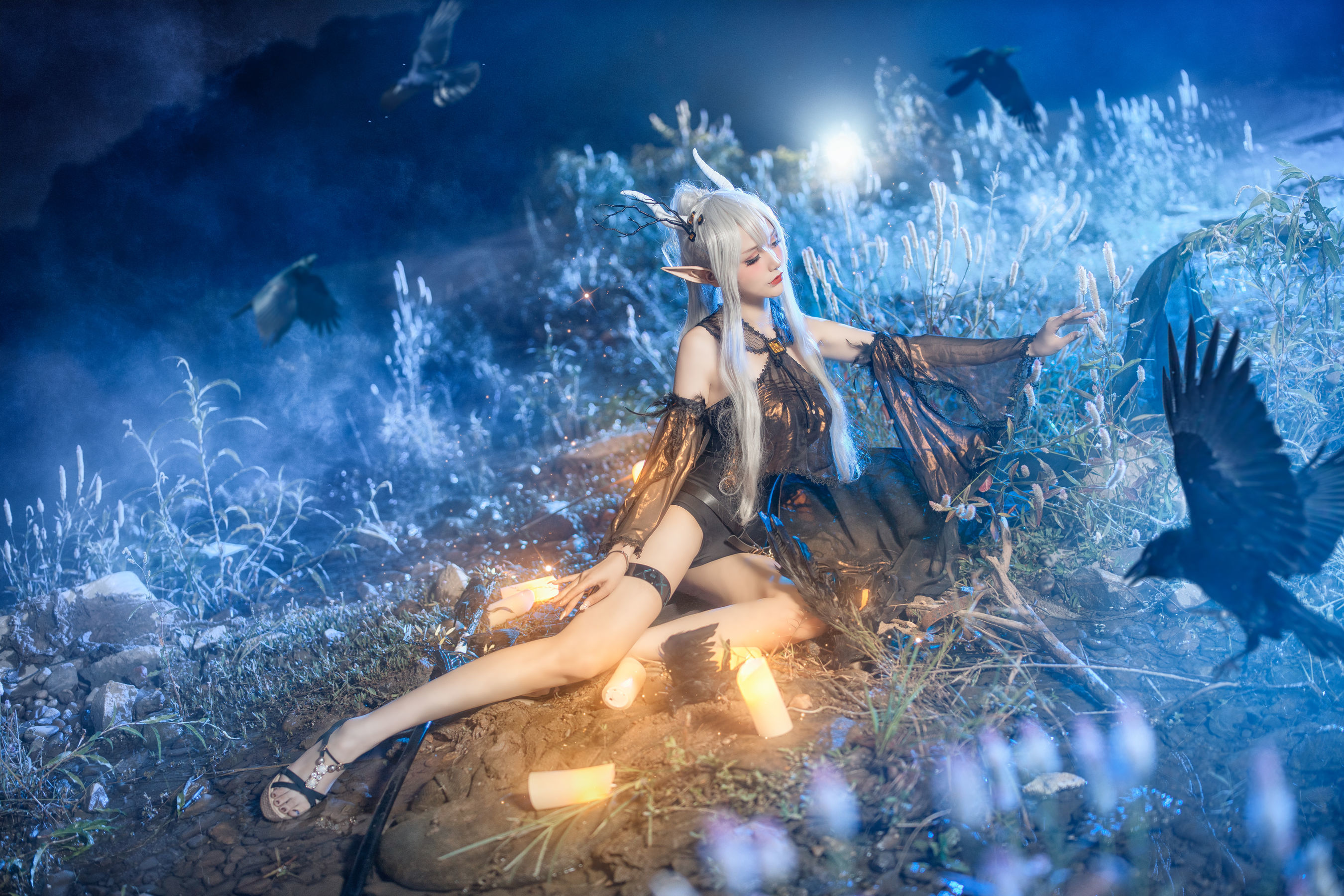 왕홍 COSER 사진] COS 소녀 선구 Airi - 번쩍이는 영혼 고요한 자정