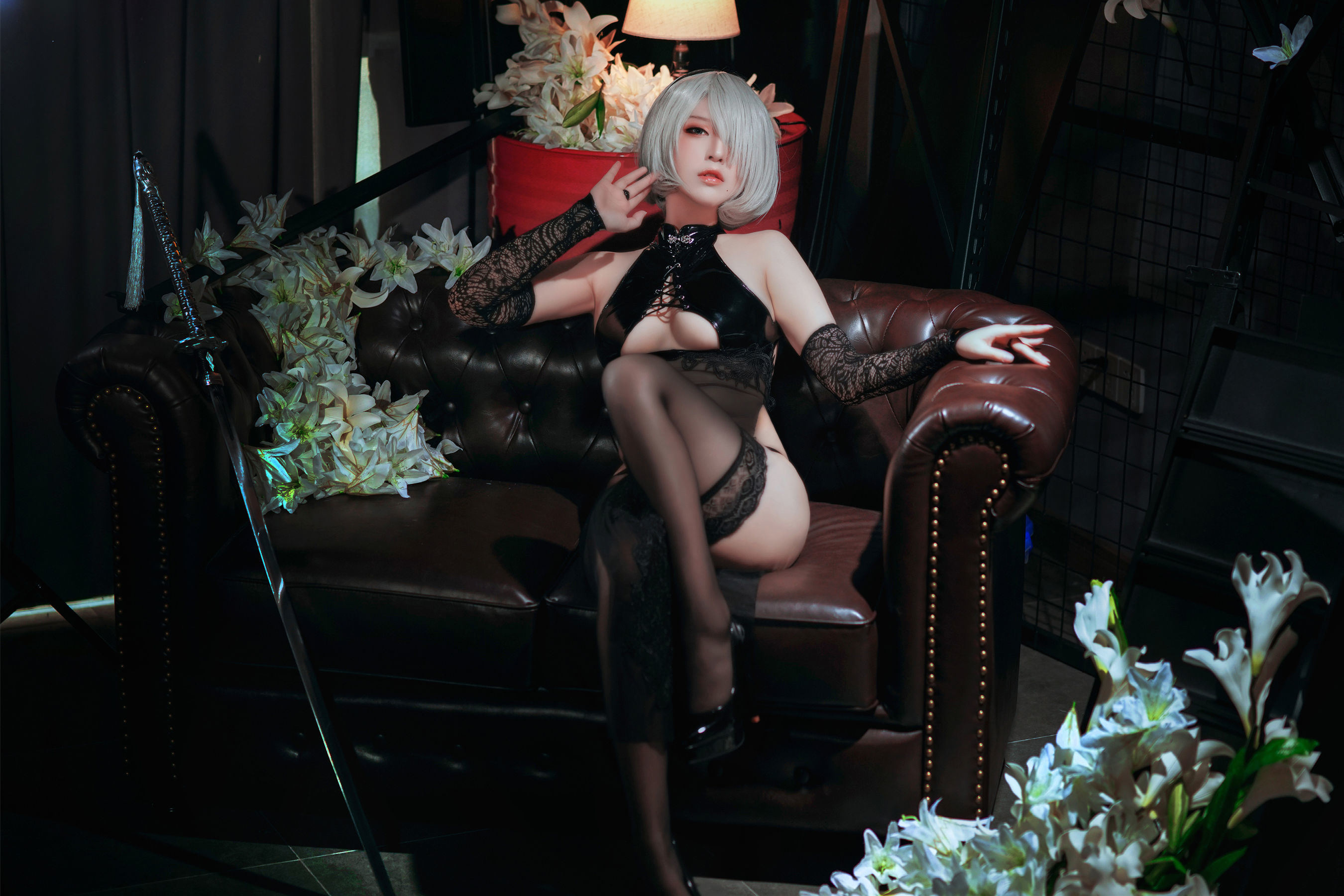 Ban Ban Zi คอสเพลย์ 2B Mi Yan Qipao