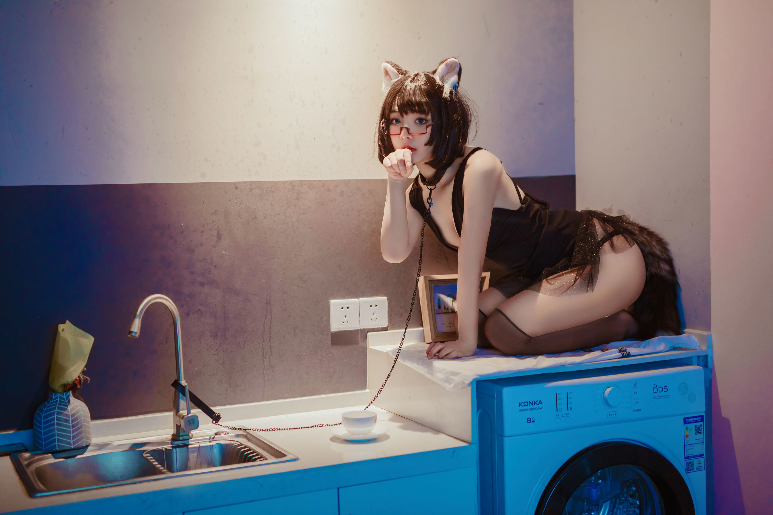 เน็ตไอดอล COSER หนังสือภาพ] ยูฮุย - หัวแมวกระโปรงดำ