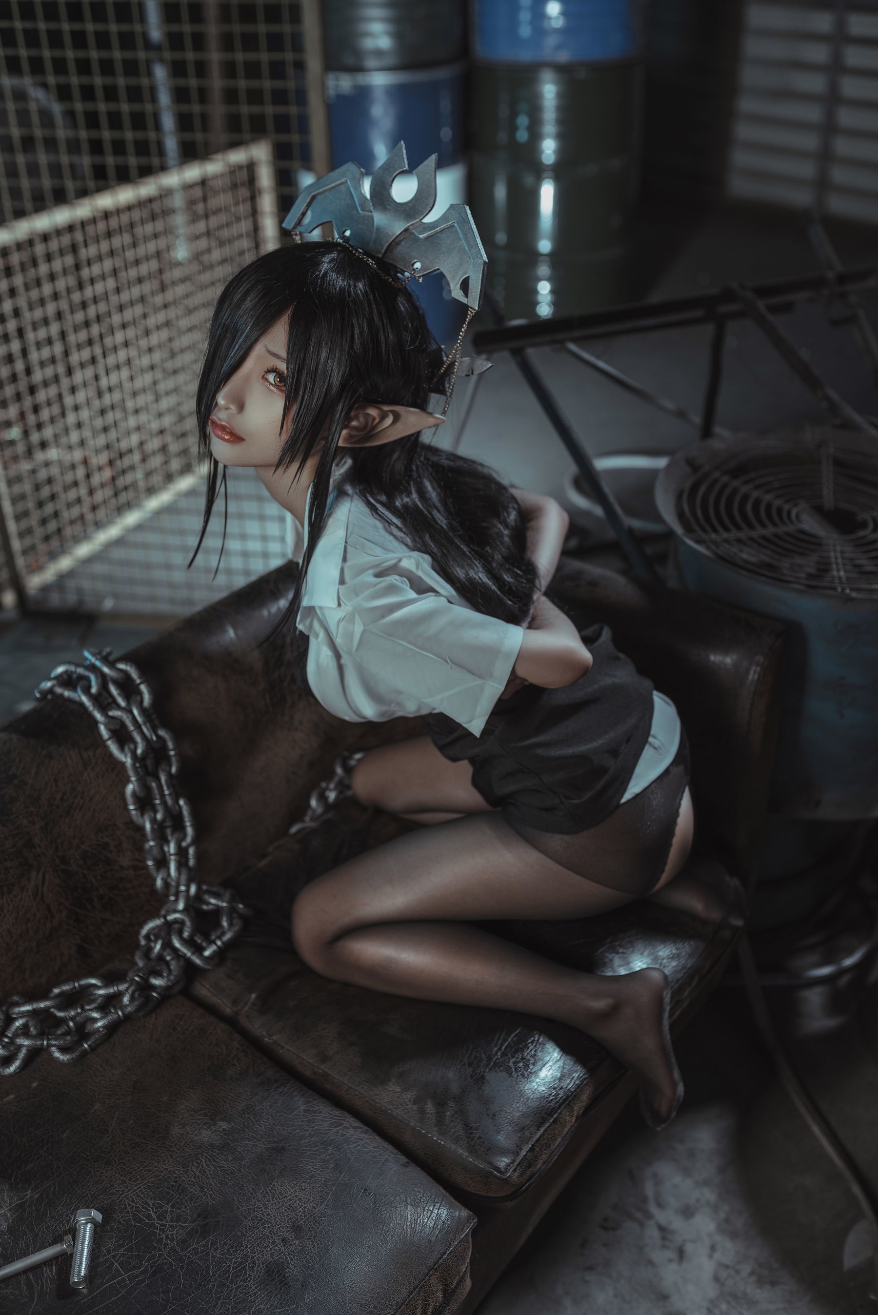 ネット有名人コスプレイヤーフォト] アニメブロガー蠢沫沫 - ブラックビーストクイーン OL制服