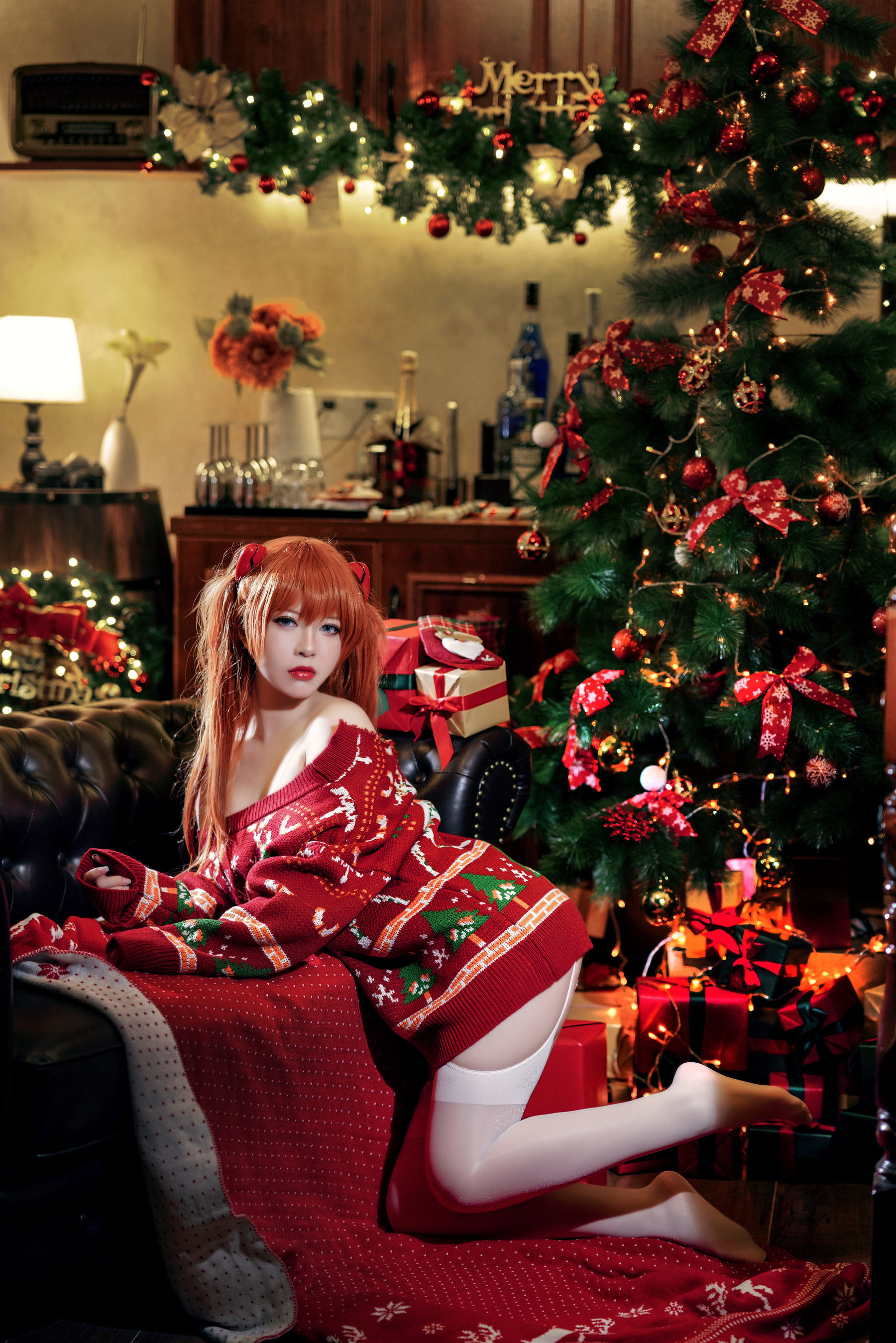 Ban Ban Zi คอสเพลย์ Shikinami Asuka Christmas