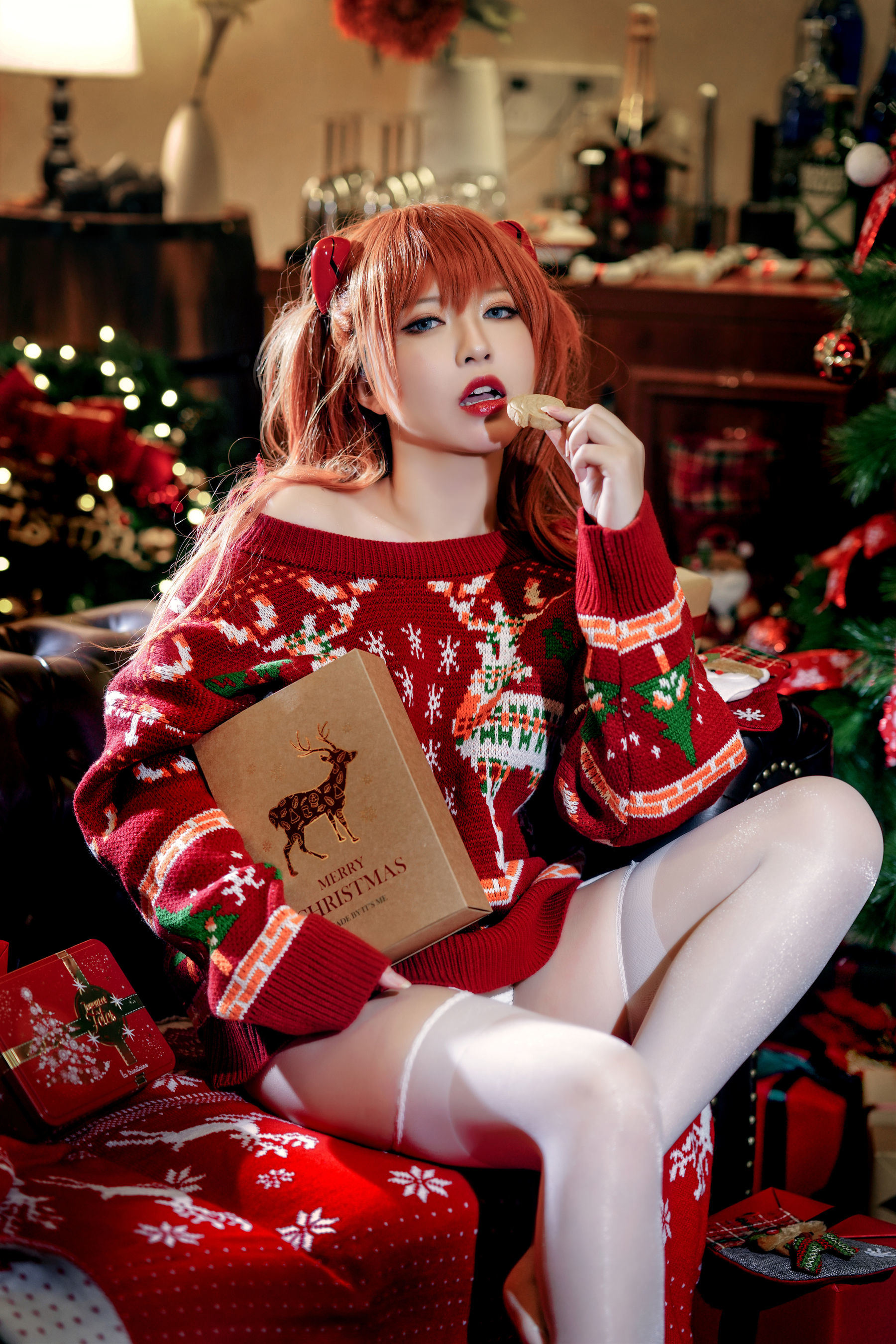 Ban Ban Zi คอสเพลย์ Shikinami Asuka Christmas