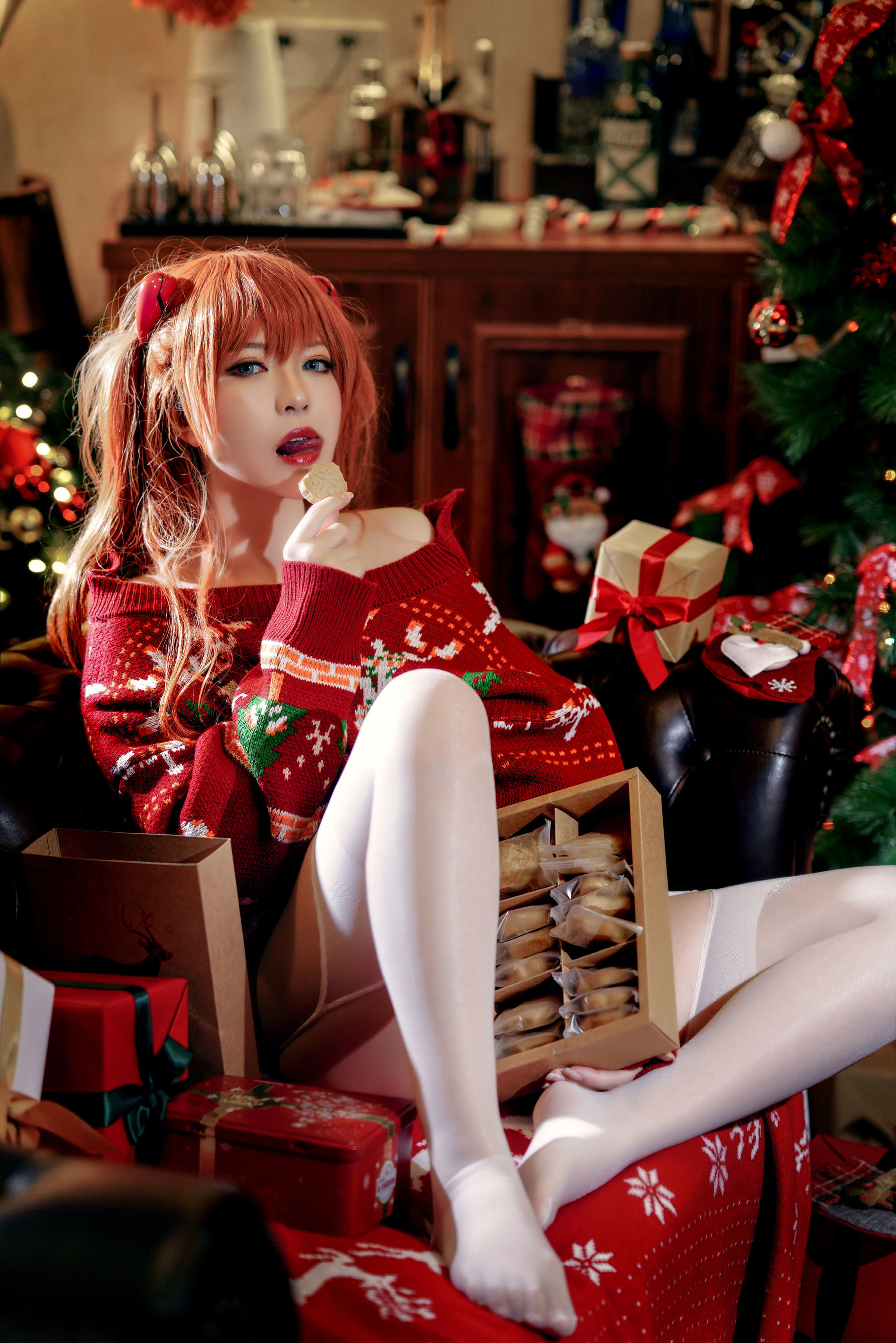 Ban Ban Zi คอสเพลย์ Shikinami Asuka Christmas