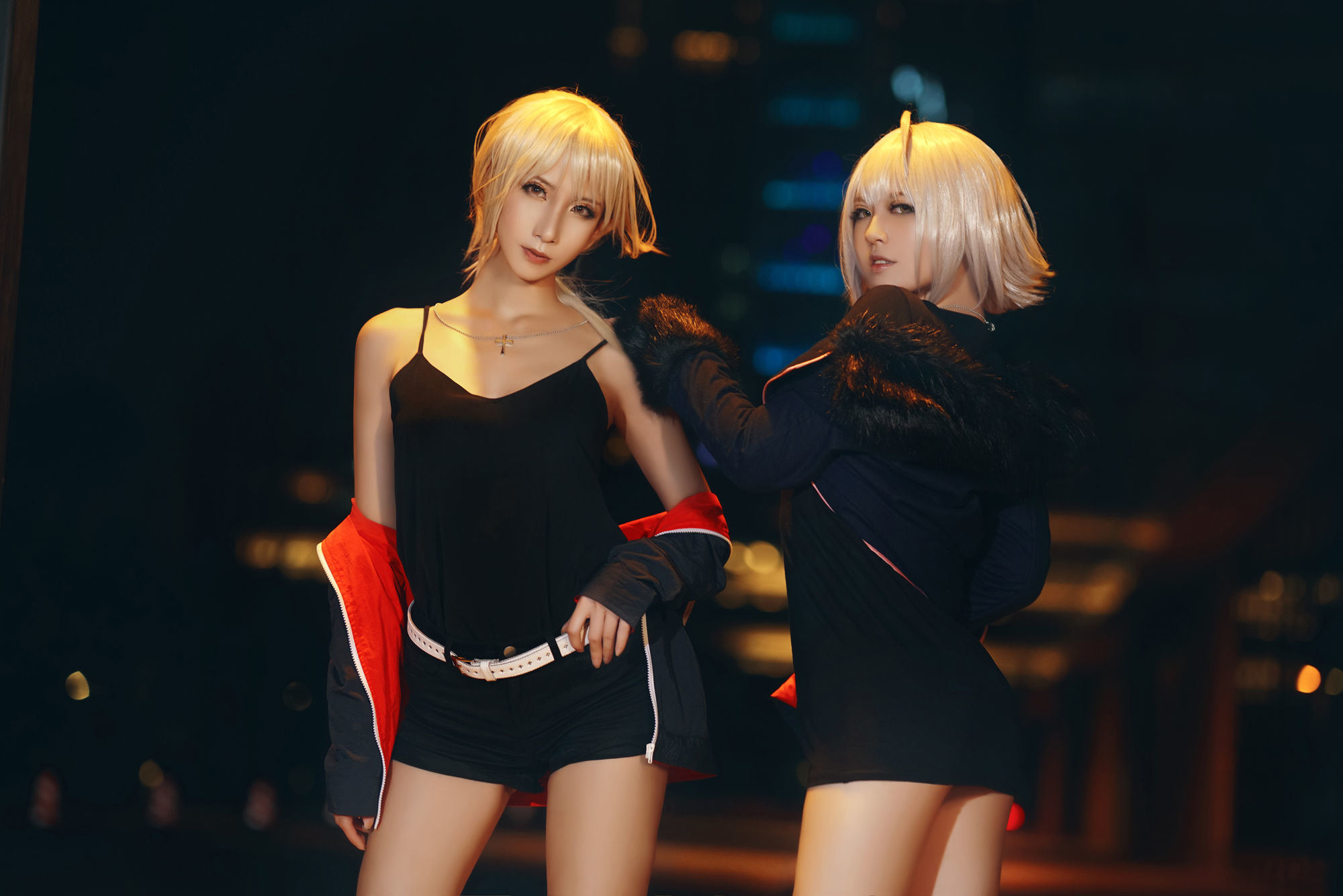 [网红COSER写真] 半半子&索索sophia - 黑贞2