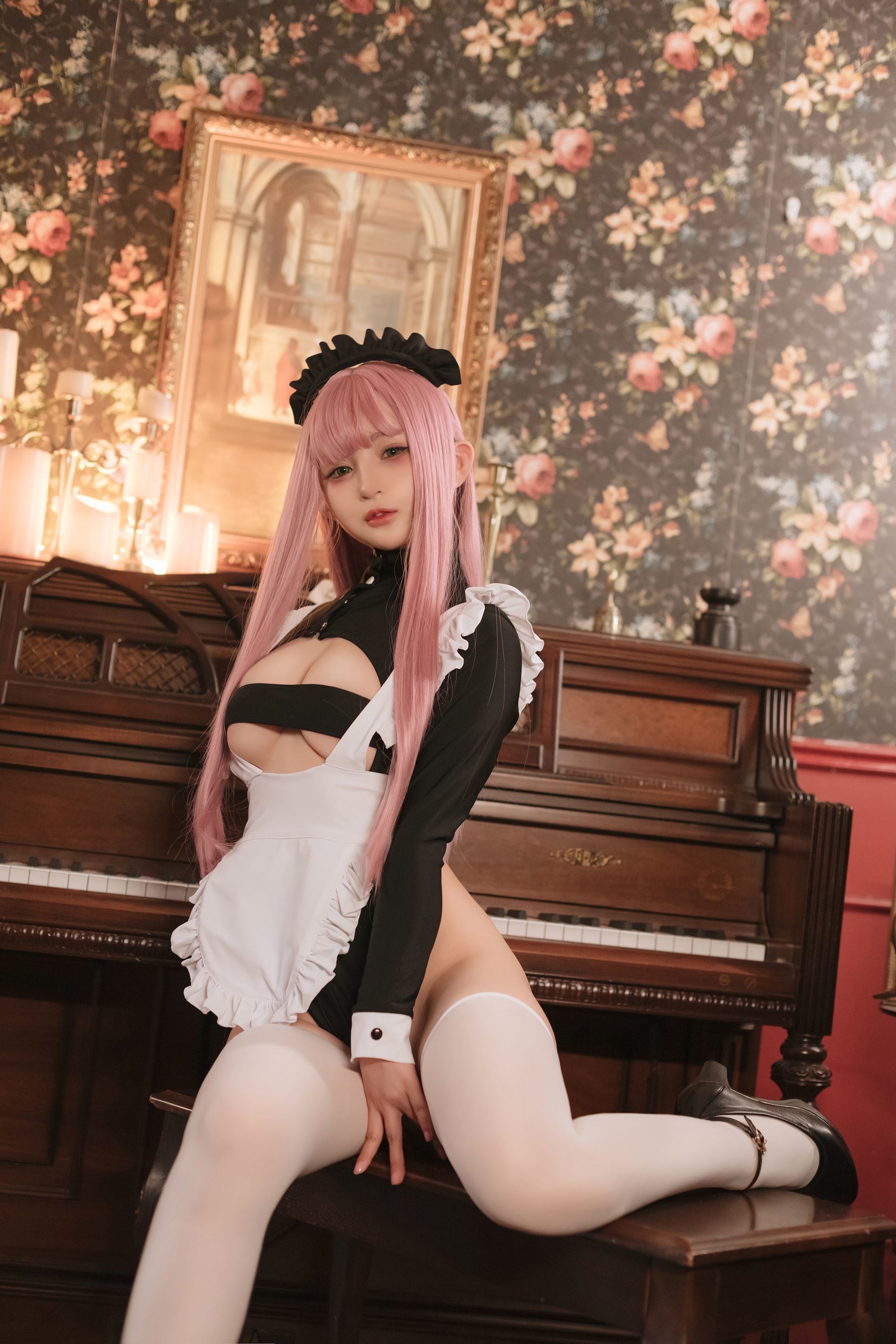 왕홍 COSER 사진] 사쿠라이 닝닝 - 복고 메이드