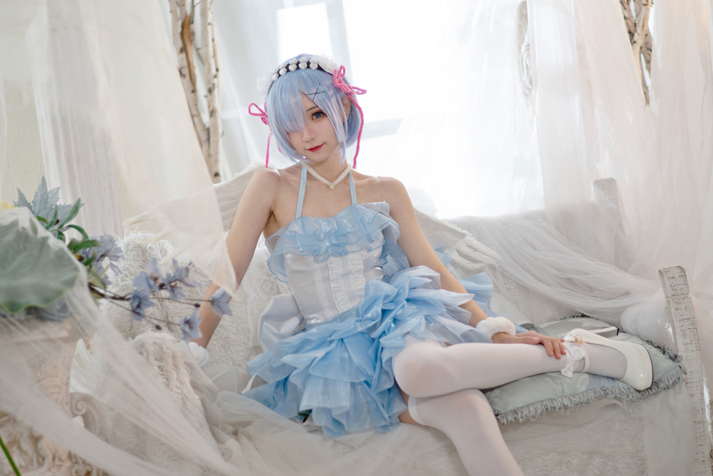 [网红COSER写真] 花柒Hana - 蕾姆天使